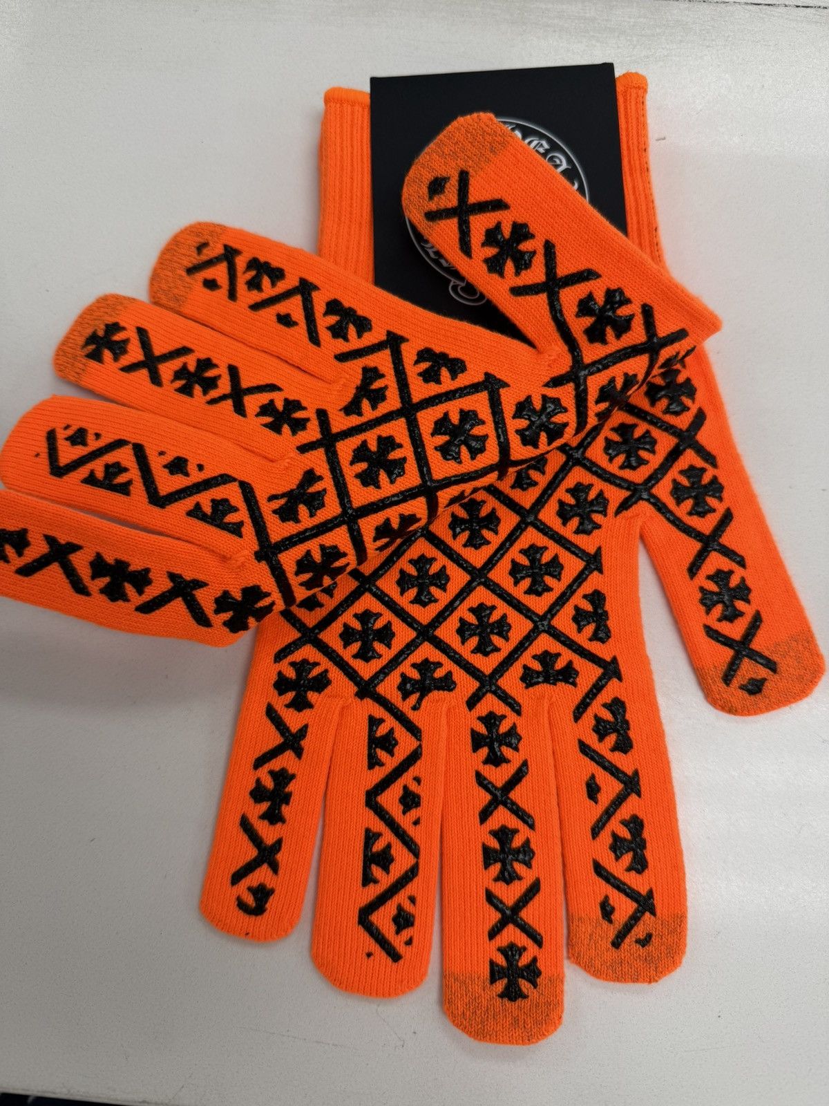 Chrome Hearts Chrome Hearts Orange Gloves Large Size ONE SIZE - 1 Thumbnail