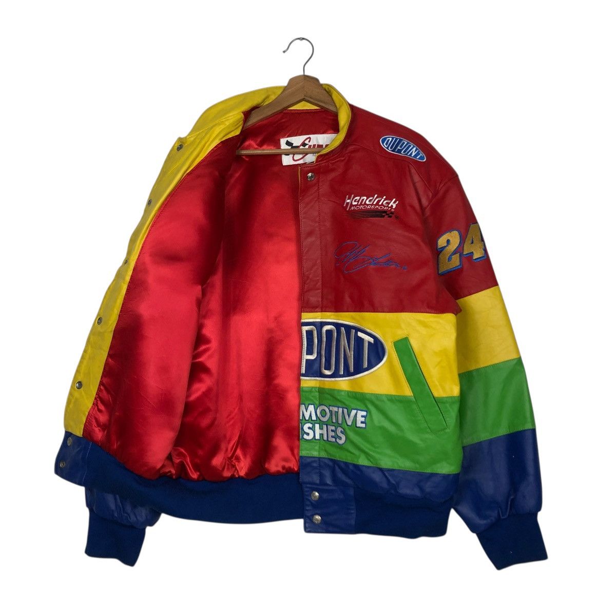 Jimi Hendrix 🔥VINTAGE GENUINE LEATHER JACKET BOMBER DUPONT HENDRIK USA Size US L / EU 52-54 / 3 - 17 Thumbnail