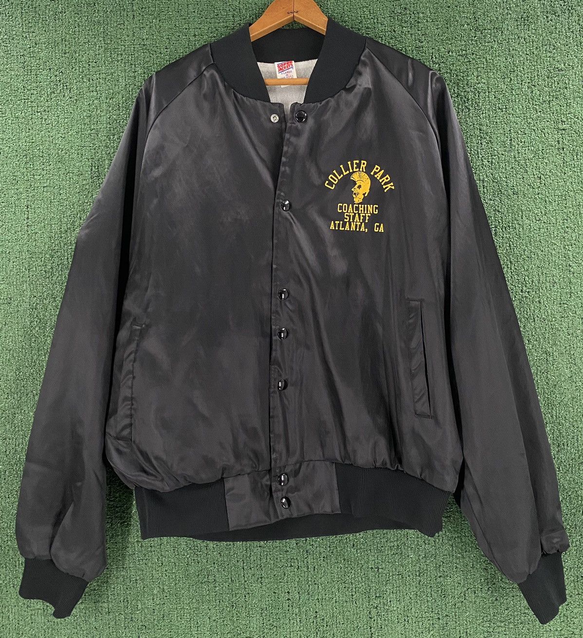 Vintage Vintage 90’s Soffe Atlanta Collier Park Coach Satin Jacket Size US XL / EU 56 / 4 - 1 Thumbnail