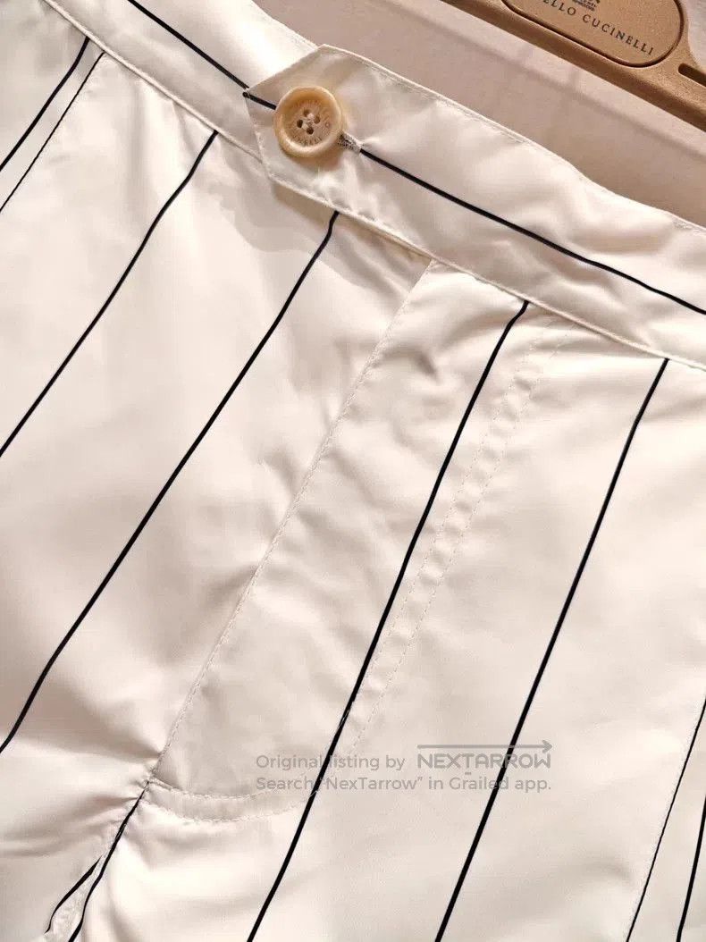 Brunello Cucinelli Brunello Cucinelli Striped Sports Shorts. Size US 26 / EU 42 - 3 Thumbnail