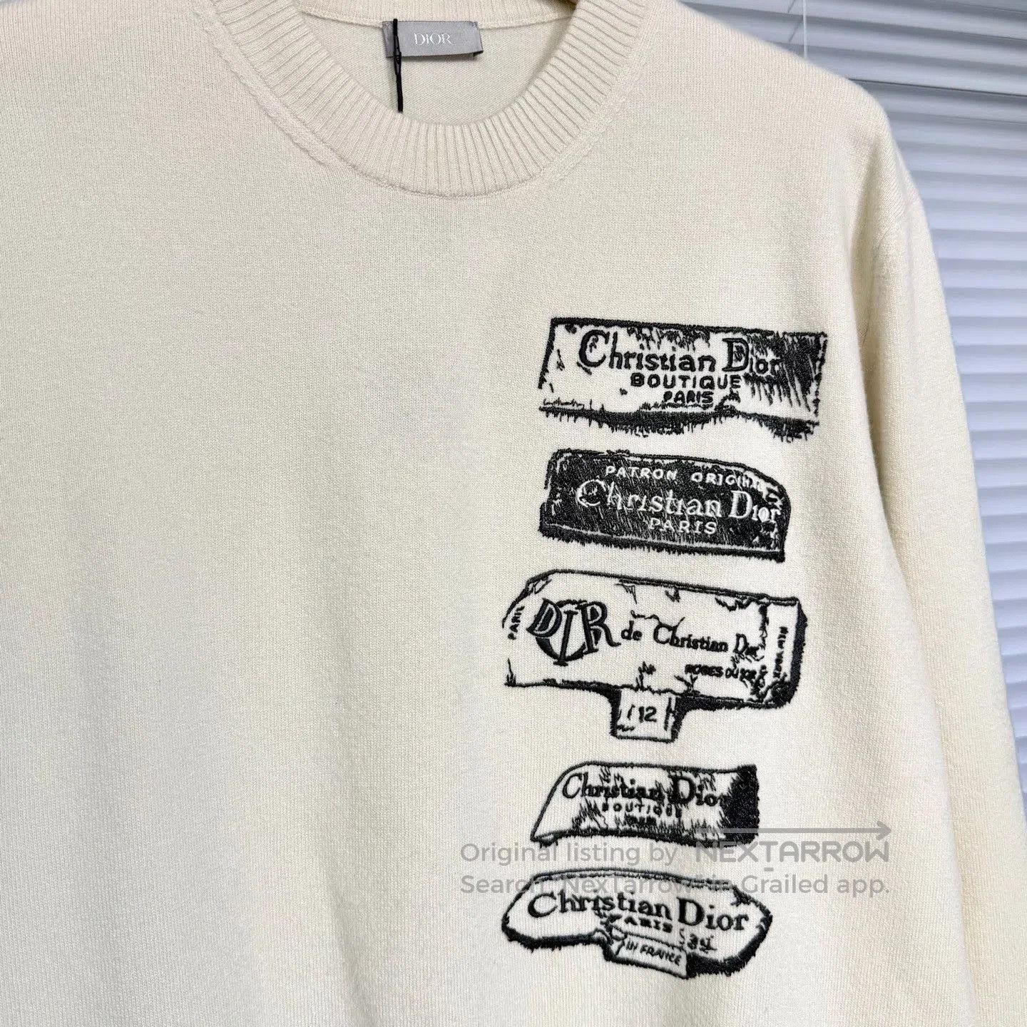 Dior Dior Knit Sweater with Embroidered Logo. Size US L / EU 52-54 / 3 - 3 Thumbnail