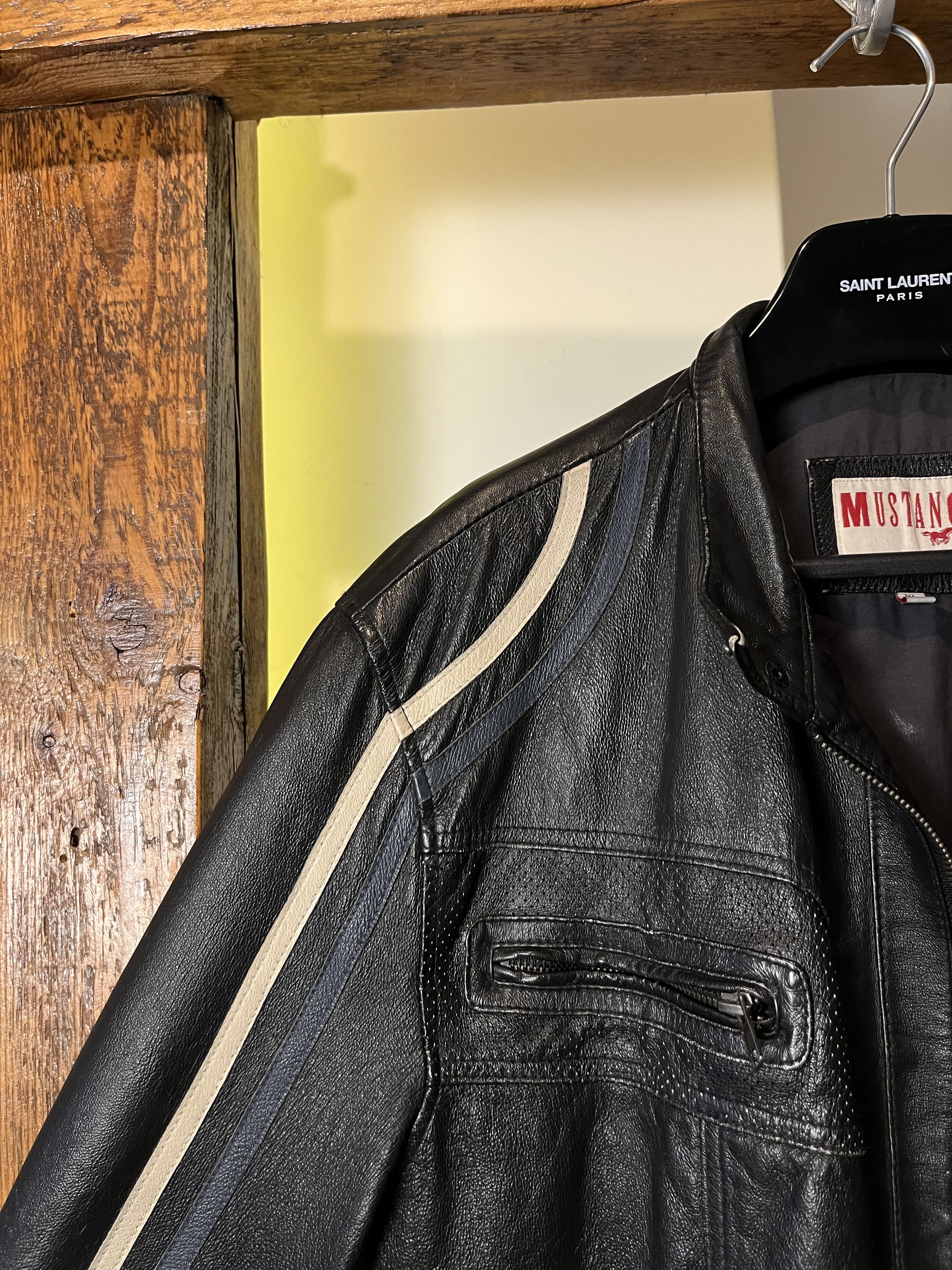 Vintage 90s Mustang Leather Racing Jacket