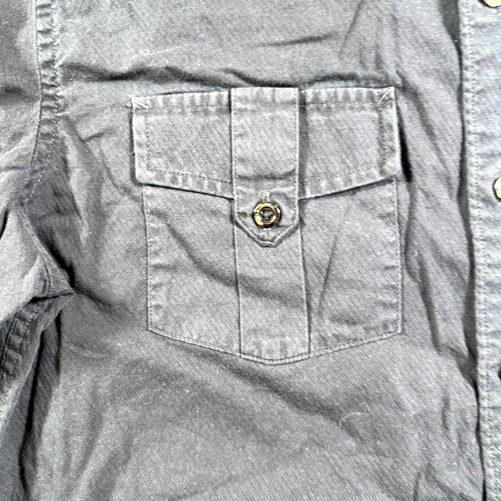 Vintage Rock & Republic Button-Up Shirt Mens M Black Cotton Long Sleeve Utility Workwear Size US M / EU 48-50 / 2 - 3 Thumbnail