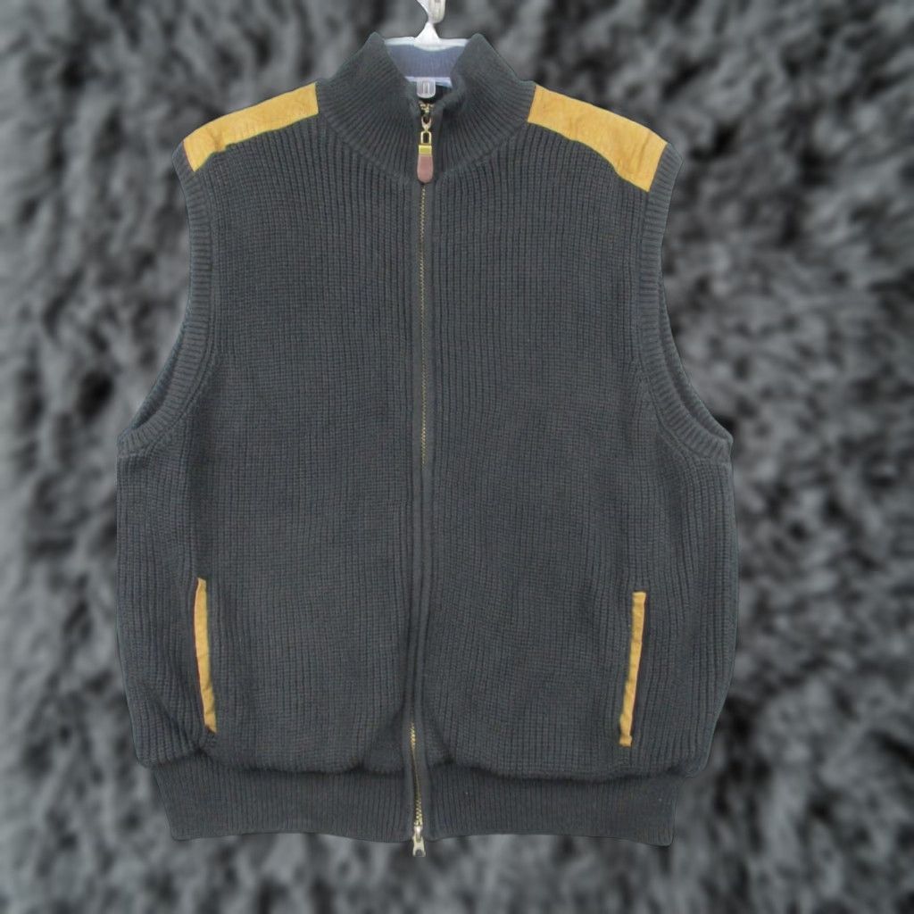 Orvis VINTAGE Orvis Vest Leather Patches Full Zip Men’s Medium Black Brown Windbreaker Patch Logo Size US L / EU 52-54 / 3 - 1 Thumbnail