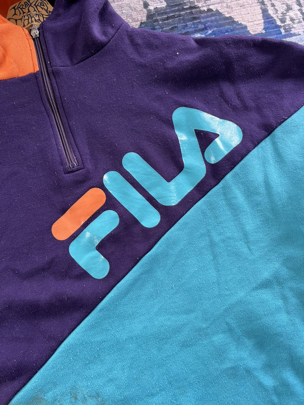 Fila × Japanese Brand 💥STEALS💥Fila Candy Colour Half Zipper Hoodie Size US M / EU 48-50 / 2 - 3 Thumbnail