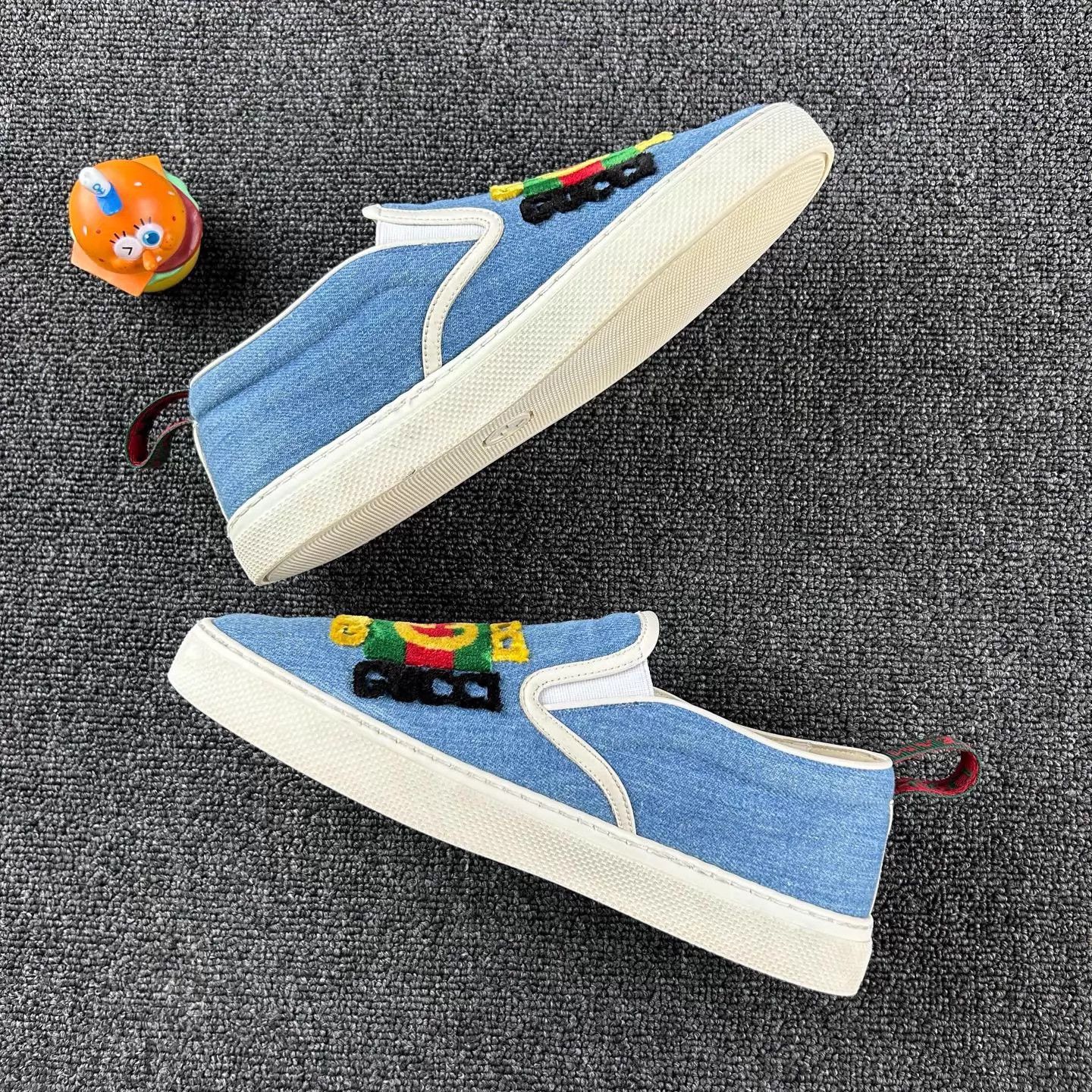 Gucci Gucci Denim Logo Sneakers 39 Size US 8.5 / IT 38.5 - 3 Thumbnail