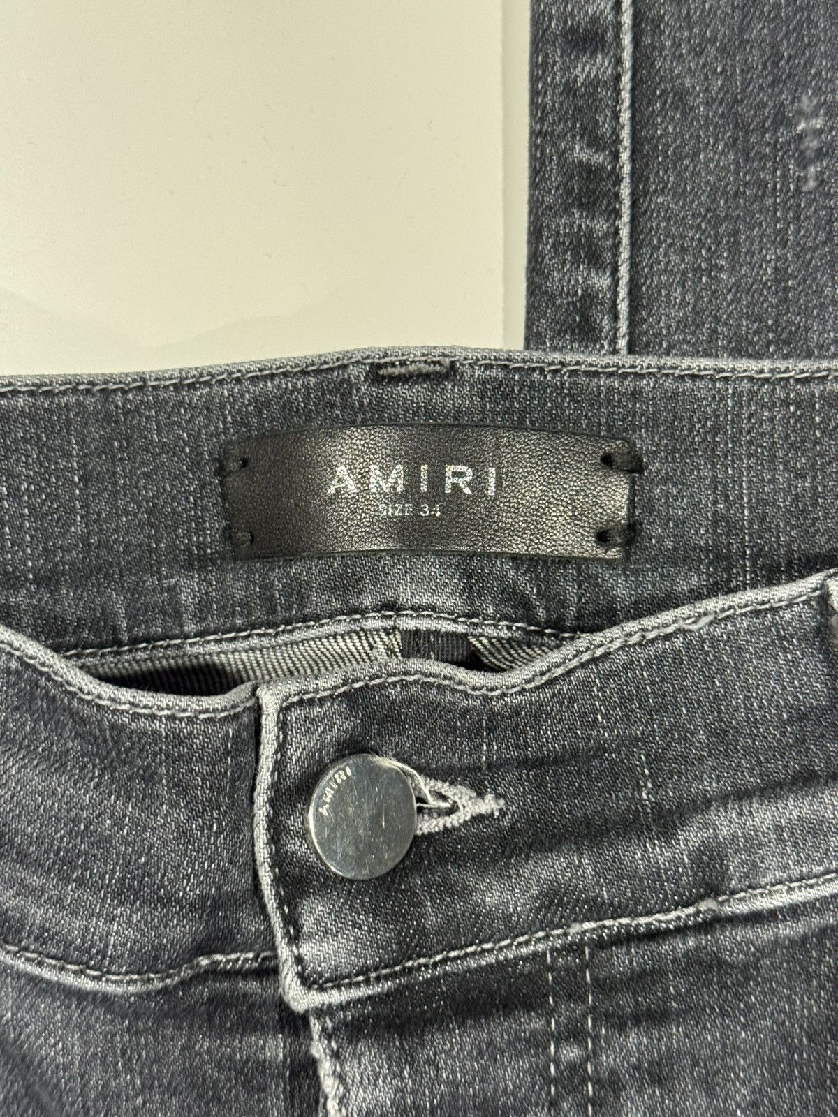 Amiri Amiri Grey Shotgun Distressed Stacked Denim Jeans 34 Size US 34 / EU 50 - 5 Thumbnail