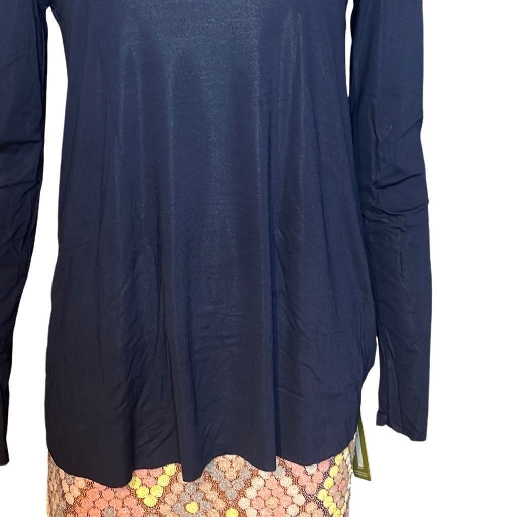 Wolford Wolford Aurora Pure Top Long Sleeves Navy Opal NWT XS Size XS / US 0-2 / IT 36-38 - 5 Thumbnail