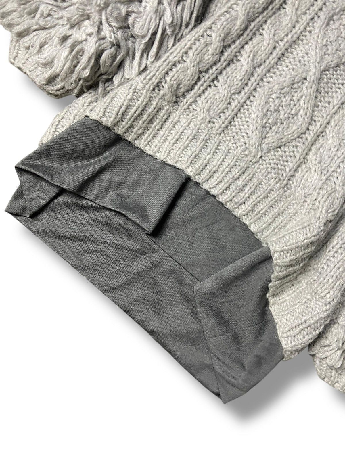 Japanese Brand Diagram Grace Cable Knit Sweaters with Fringes Sleeves (165) Size L / US 10 / IT 46 - 4 Thumbnail