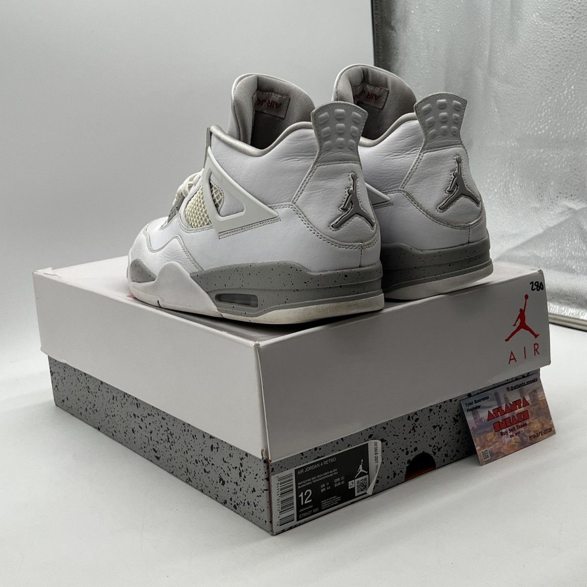 Jordan Brand Air Jordan 4 white Oreo Size US 12 / EU 45 - 4 Thumbnail