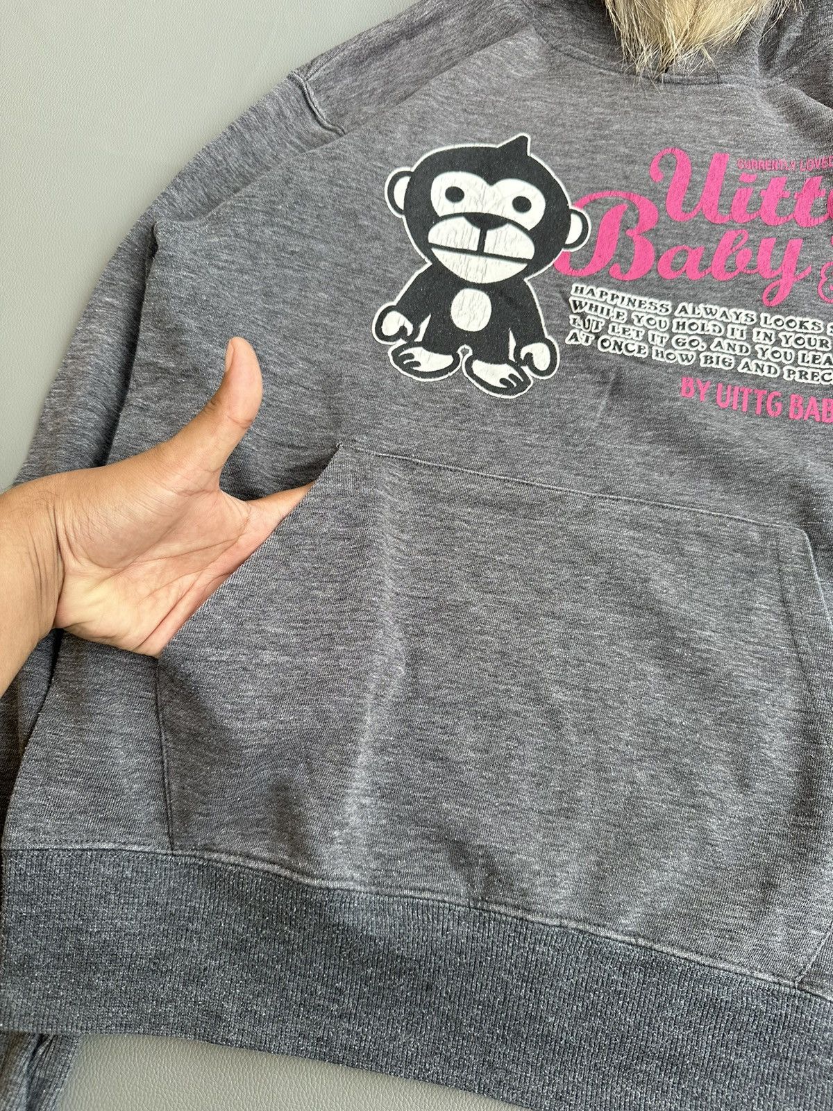 20471120 × Beauty Beast × Japanese Brand GREY FADED UITTG BABY 877 FUR HOODIE IFSIX LGB STYLE Size US M / EU 48-50 / 2 - 6 Thumbnail