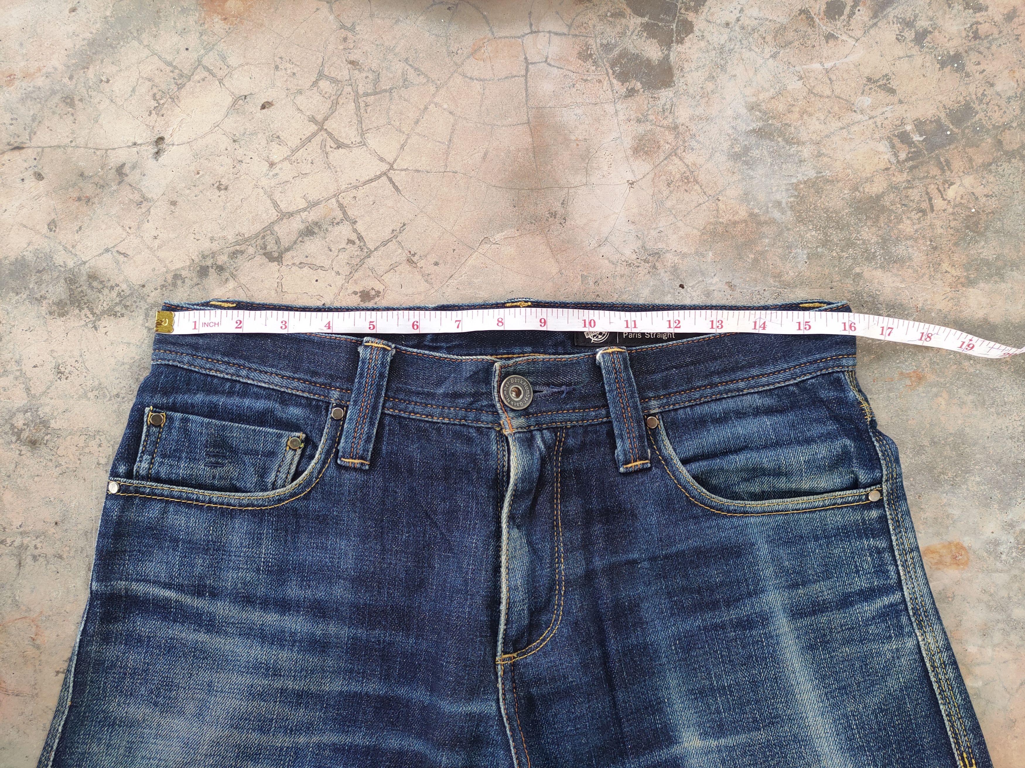 Jean W32 VINTAGE BACK NUMBER RIPPED FADED JEANS DENIM PANTS Size US 32 / EU 48 - 5 Thumbnail