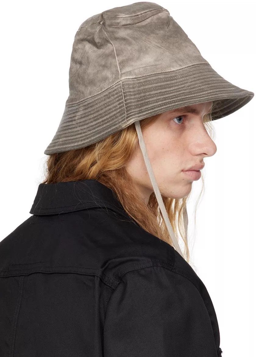 Rick Owens Rick Owens Drkshdw men's distressed gray bucket hat L Size ONE SIZE - 2 Thumbnail