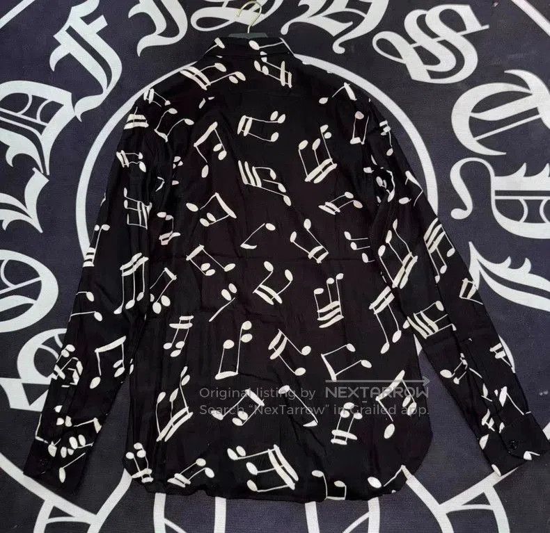 Saint Laurent Paris Saint Laurent Music Note Black Shirt. Size US L / EU 52-54 / 3 - 3 Thumbnail