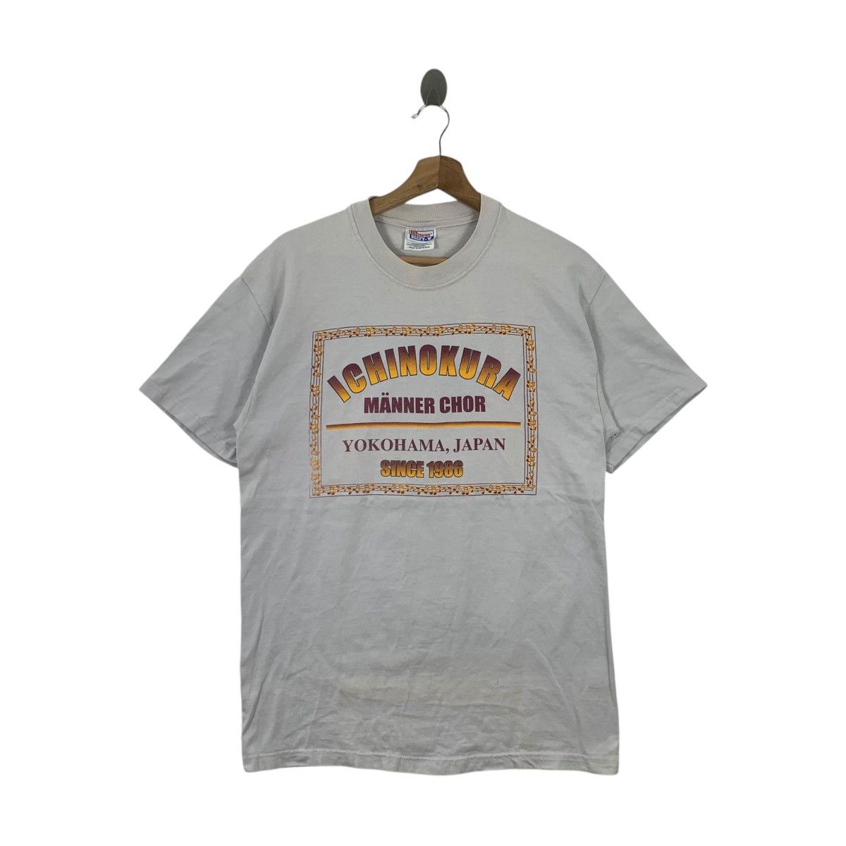 Vintage Vintage 90s Manner Chor Ichinokura Japan Tee Shirt Size US M / EU 48-50 / 2 - 1 Thumbnail