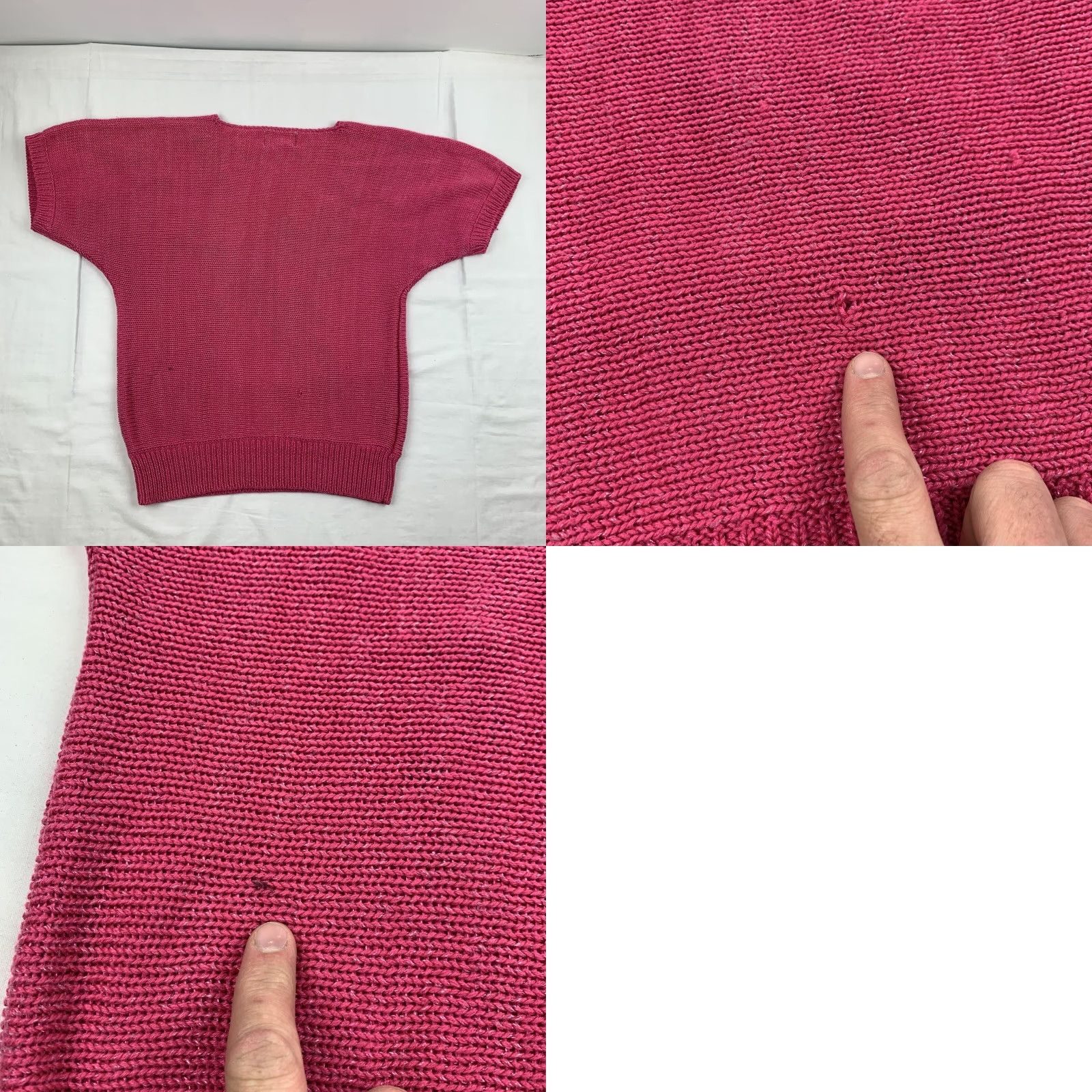 Vintage VINTAGE Jaclyn Smith Sweater Shirt Womens L Pink Floral Short Sleeve Pullover Knit 90s Womens L Size L / US 10 / IT 46 - 8 Thumbnail