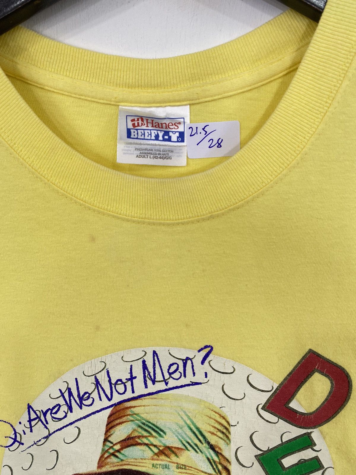 Band Tees 💥VINTAGE DEVO Q Are We Not Men electronic band shirt Size US L / EU 52-54 / 3 - 4 Thumbnail