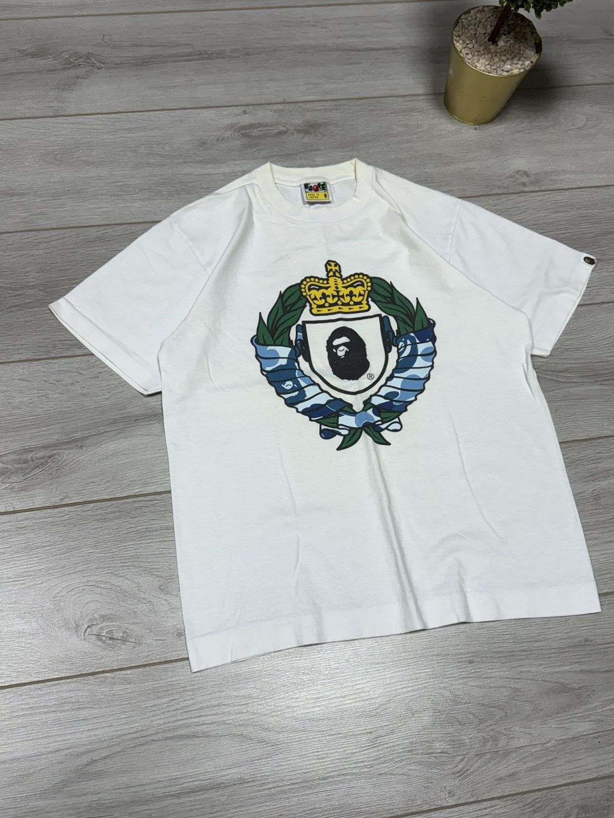 Bape Bape ape head crown camo tee shirt Japan Size US M / EU 48-50 / 2 - 11 Thumbnail