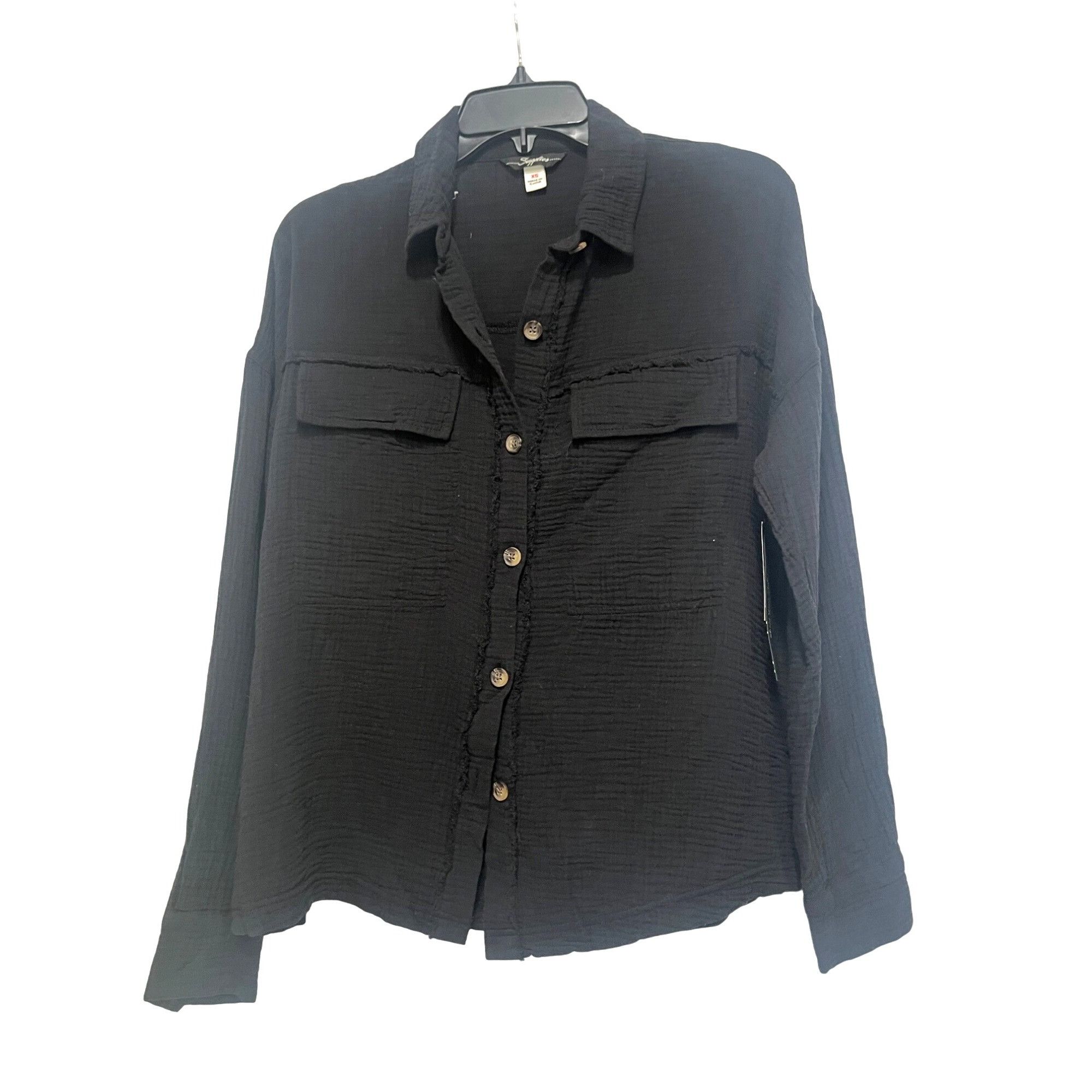 UNIONBAY Supplies by UNIONBAY Crinkle Gauze Button Front Shirt Jacket Size XS / US 0-2 / IT 36-38 - 8 Thumbnail