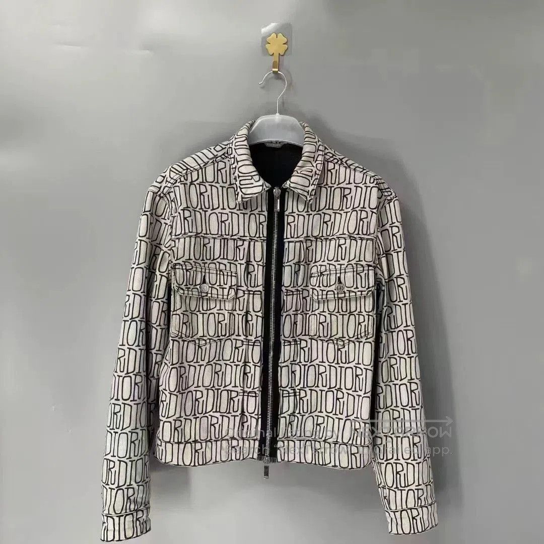 Dior Logo Print Denim Jacket.