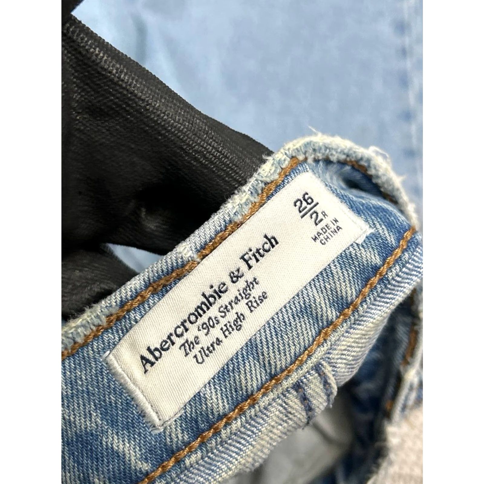 Vintage Abercrombie And Fitch The ’90s Straight Ultra High Rise Jeans Women 2R Blue 26x31 Size 26" / US 2 / IT 38 - 4 Thumbnail