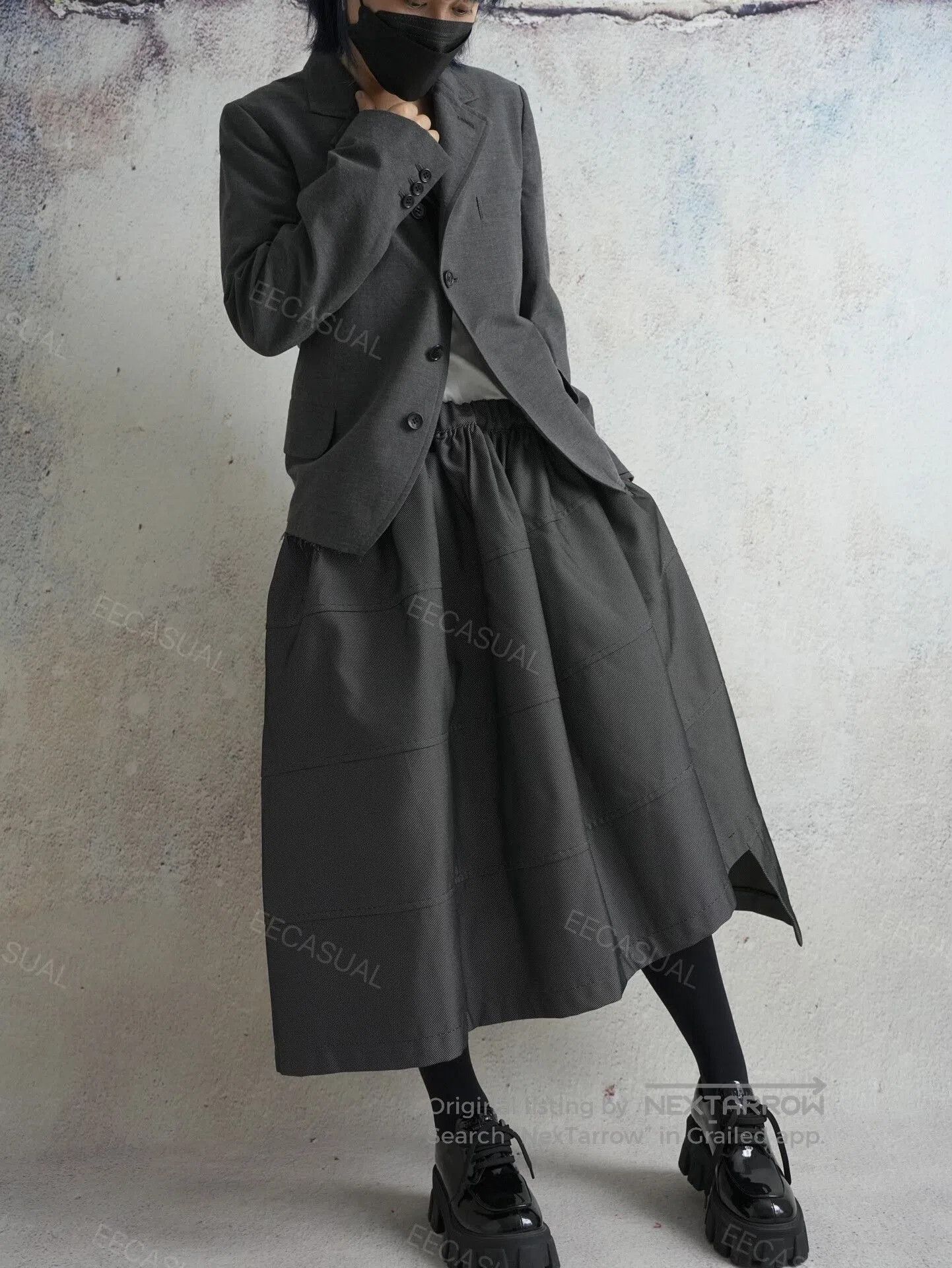 CDG by Comme des Garcons CDG Rei Kawakubo Gray Fringe Blazer. Size XS / US 0-2 / IT 36-38 - 4 Thumbnail