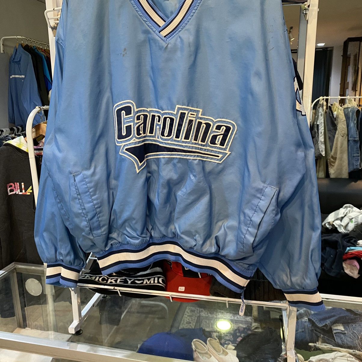 Starter × Vintage Vintage North Carolina Tarheels Starter Windbreaker Distress Size US L / EU 52-54 / 3 - 4 Thumbnail