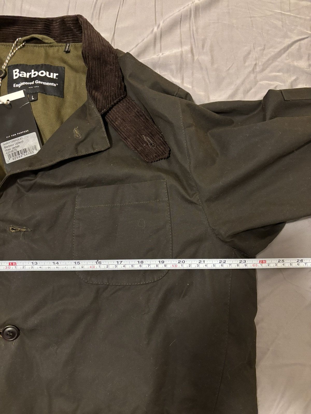Barbour × Engineered Garments NOS Barbour x Engineered Garments Upland Wax Jacket L Olive Size US L / EU 52-54 / 3 - 16 Thumbnail