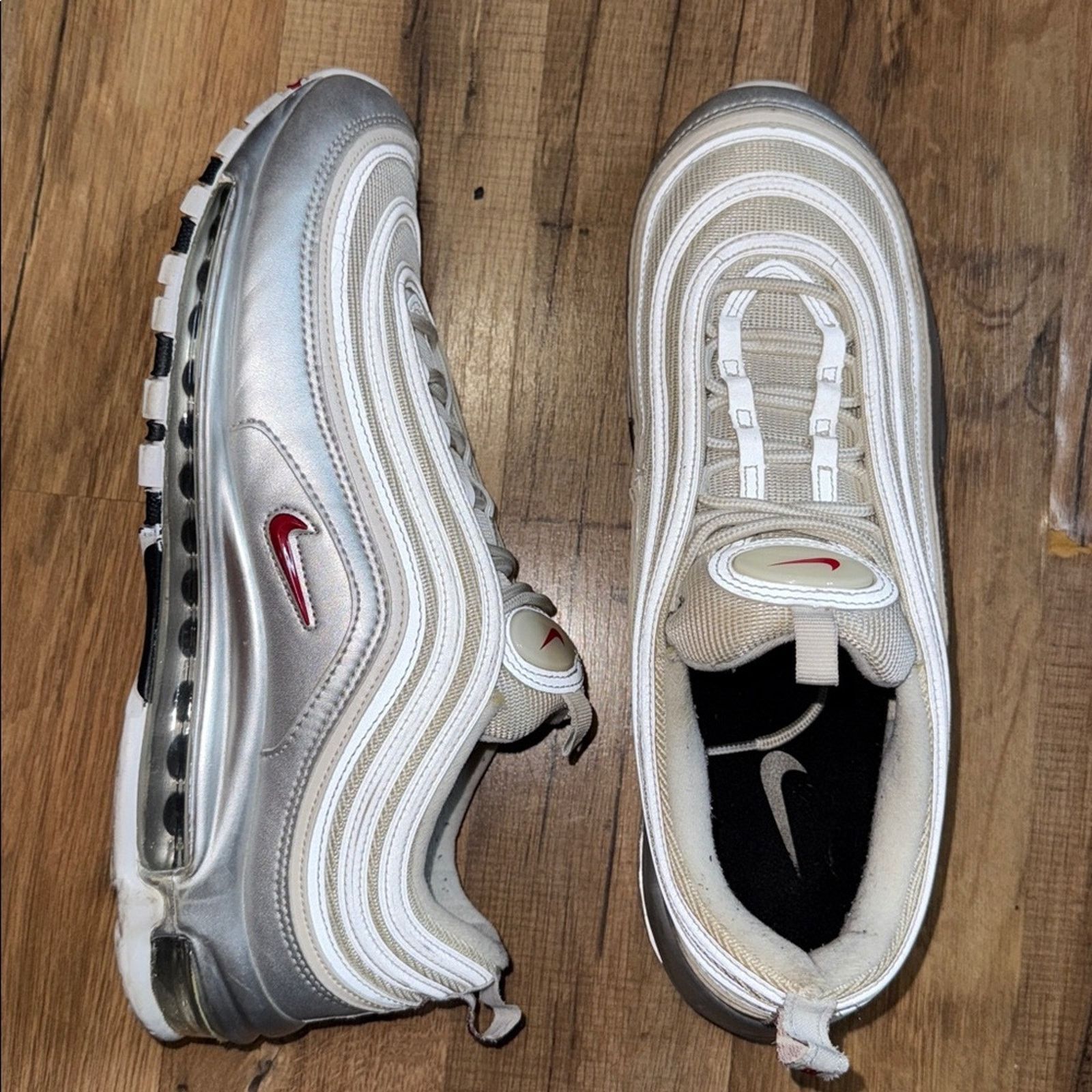 Nike Nike Air Max 97 QS B-Sides White Silver Size US 10.5 / EU 43-44 - 2 Thumbnail