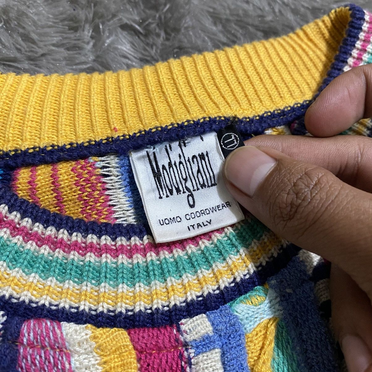 Coogi Vintage 90s Modigliani Coogie Style 3D Knit Sweater Size US L / EU 52-54 / 3 - 8 Thumbnail