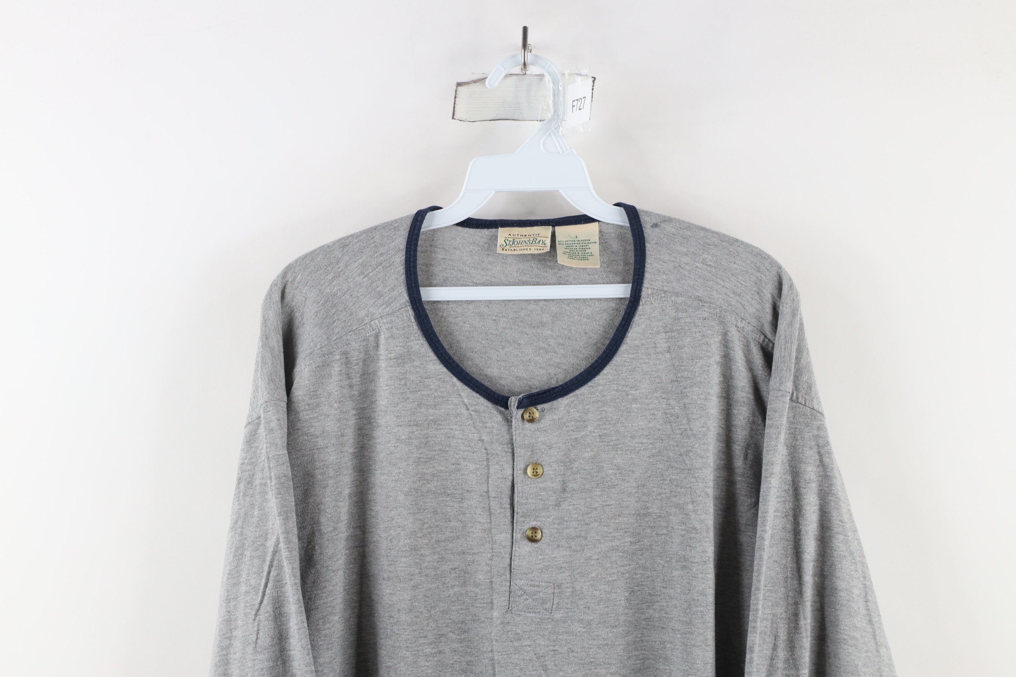 Vintage Vintage 90s Streetwear Baggy Fit Long Sleeve Henley T-Shirt Size US L / EU 52-54 / 3 - 2 Thumbnail