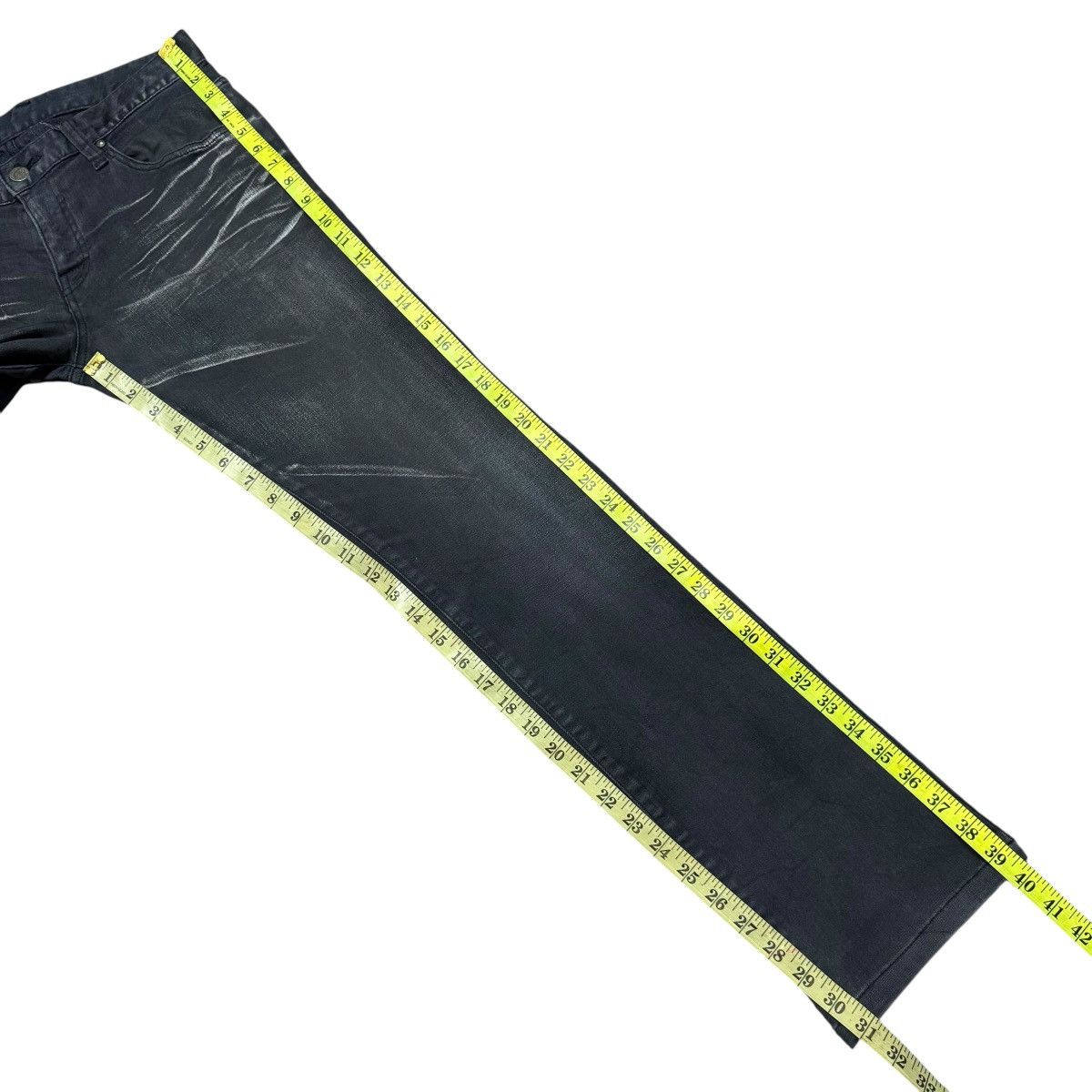 Tornado Mart Tornado Mart Grey Denim Low Flare Jeans Clawmark Size US 31 - 16 Thumbnail