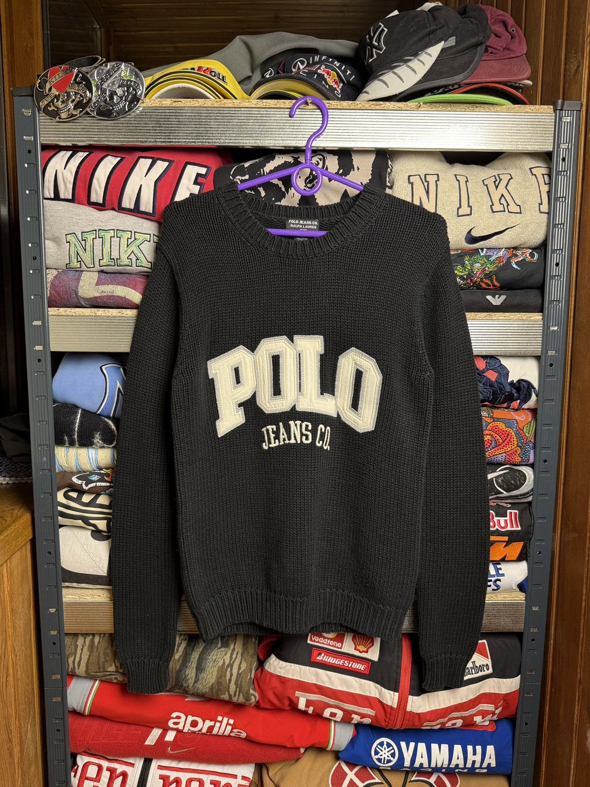 Polo Ralph Lauren × Vintage Vintage Polo Jeans Co. Ralph Lauren US Big logo Knit Sweater Size US S / EU 44-46 / 1 - 1 Thumbnail