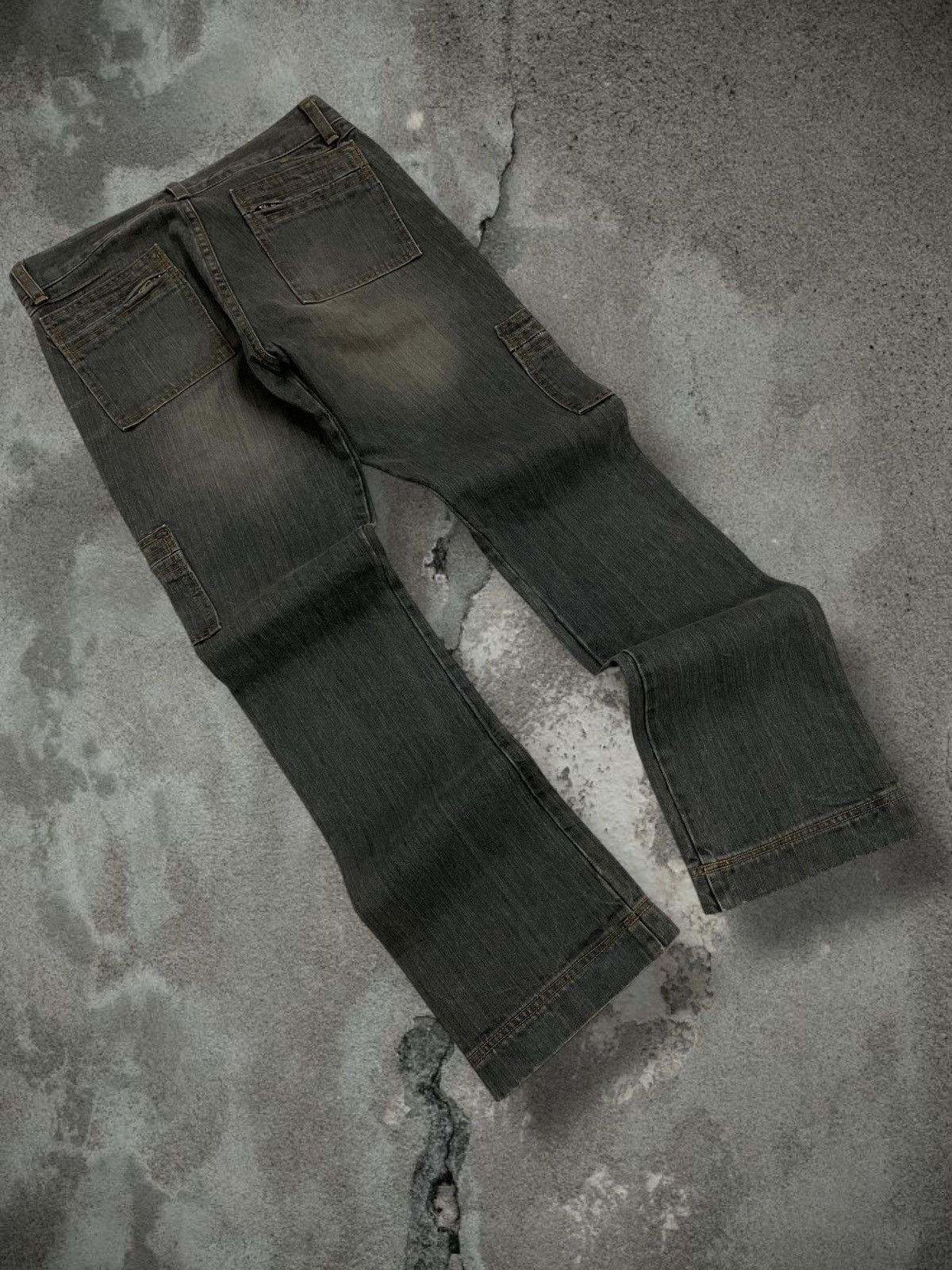 Japanese Brand Vintage 1990s Designer Japan Edge On All Green Mudwash Denim Size US 29 - 9 Thumbnail