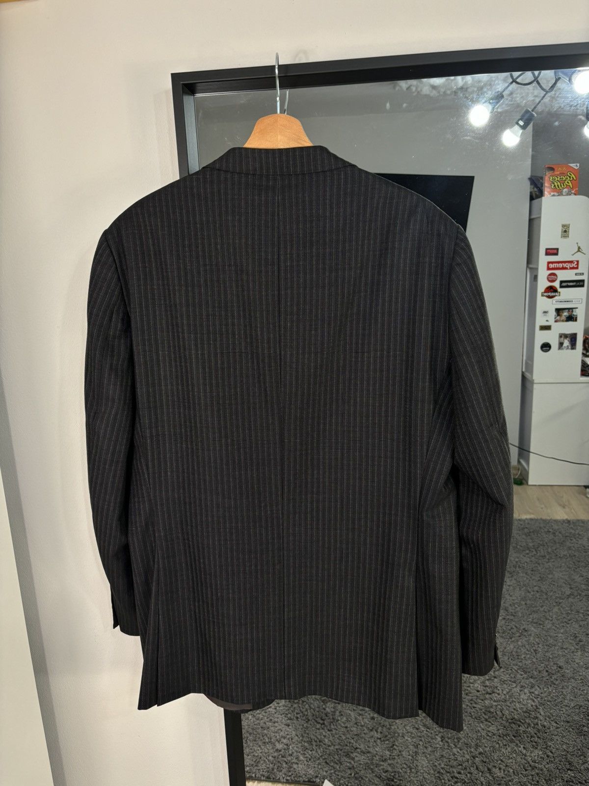 Ermenegildo Zegna × Z Zegna Vintage 90s Striped Blazer Jacket Zegna Luxury Elegant Suit Size 40R - 6 Thumbnail