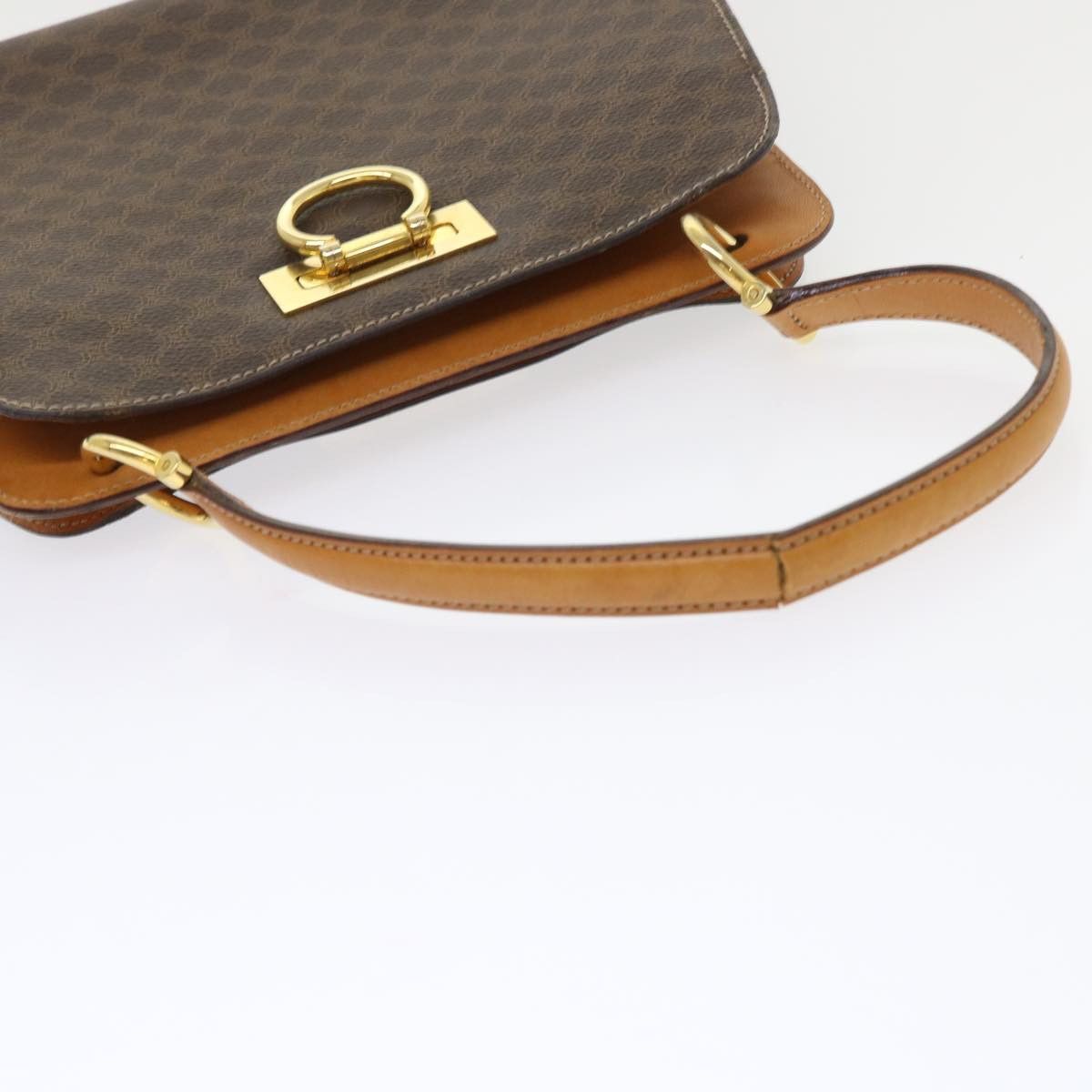 Celine CELINE Macadam Canvas Hand Bag Pvc Leather Brown Size ONE SIZE - 7 Thumbnail