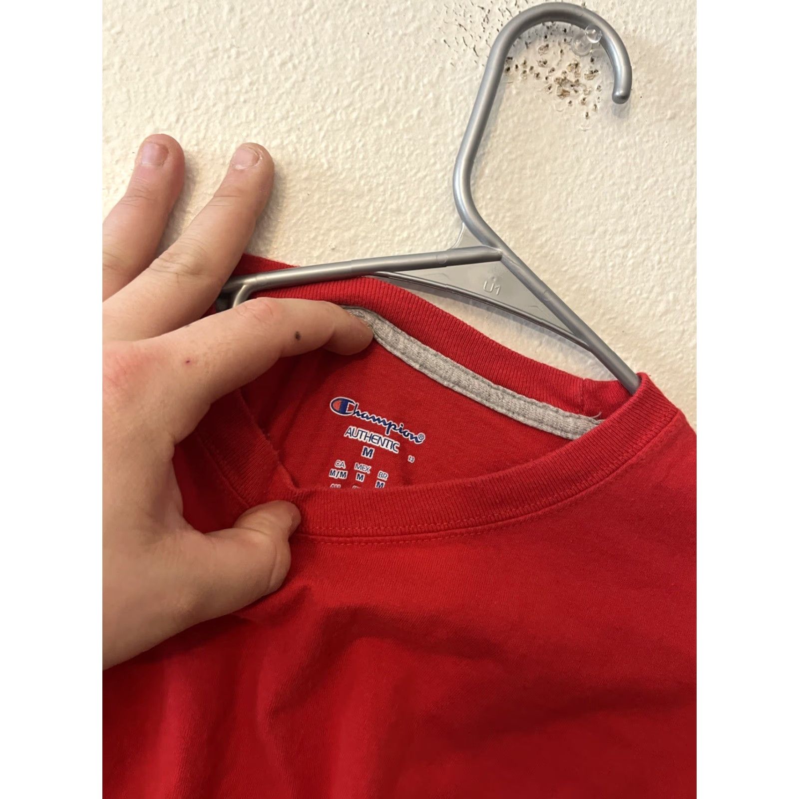 Champion Champion Mens Long Sleeve Pullover Logo T Shirt Medium Red Athleticwear Logo Size US M / EU 48-50 / 2 - 3 Thumbnail