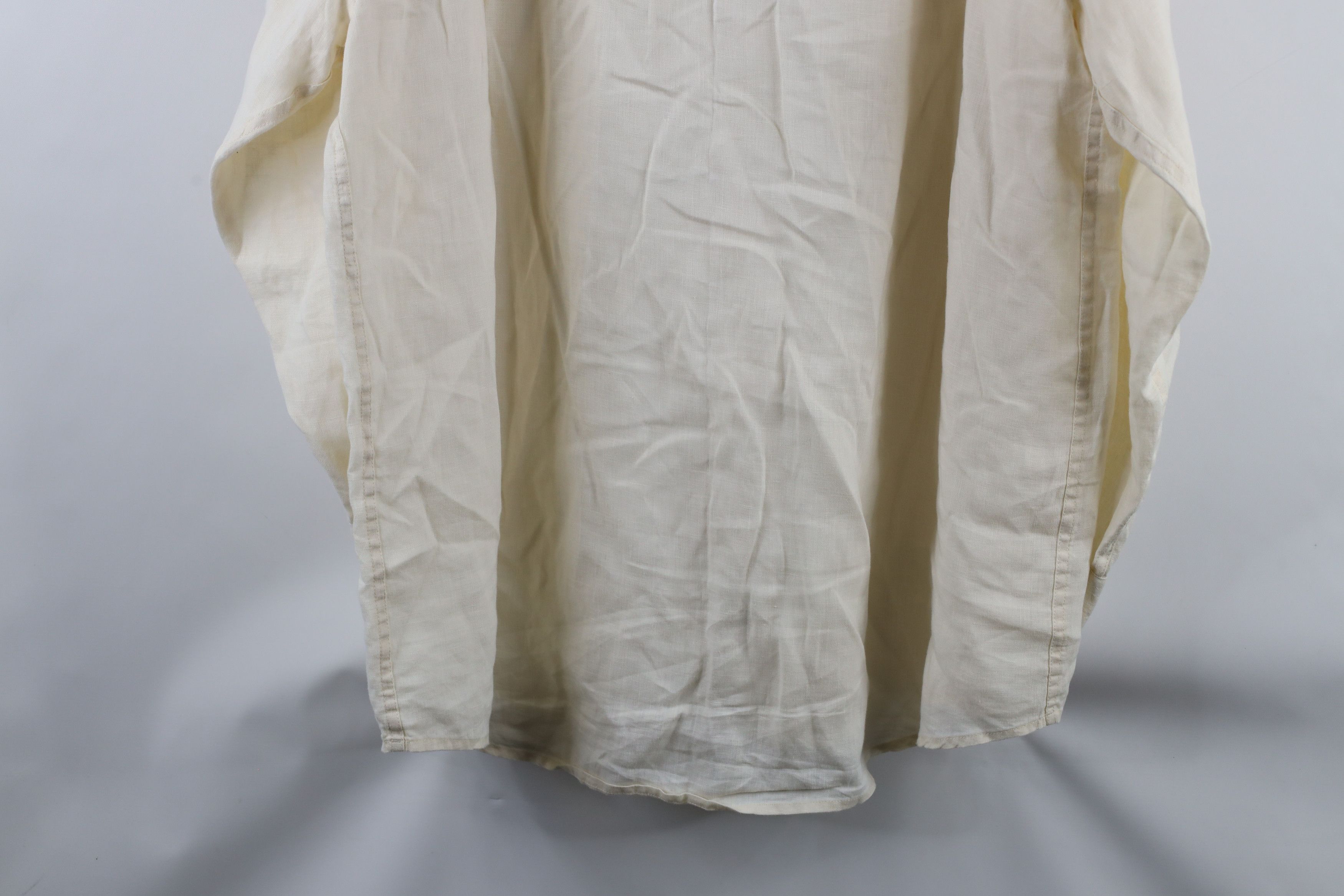 Orvis × Vintage Vintage Orvis Linen Safari Bush Collared BUtton Shirt Cream Size US XL / EU 56 / 4 - 17 Thumbnail