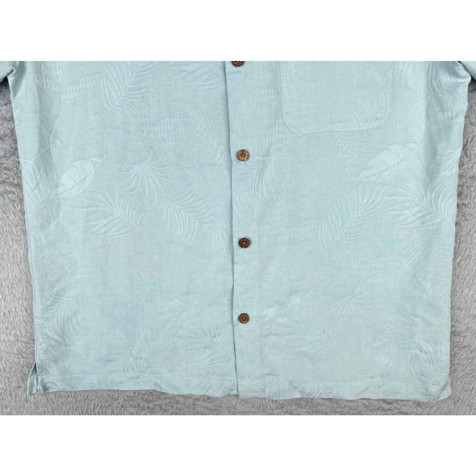 Vintage Joe Marlin Shirt Men L Blue Floral Palm Rayon Blend Hawaiian Embroidered Button-Up Size US L / EU 52-54 / 3 - 5 Thumbnail