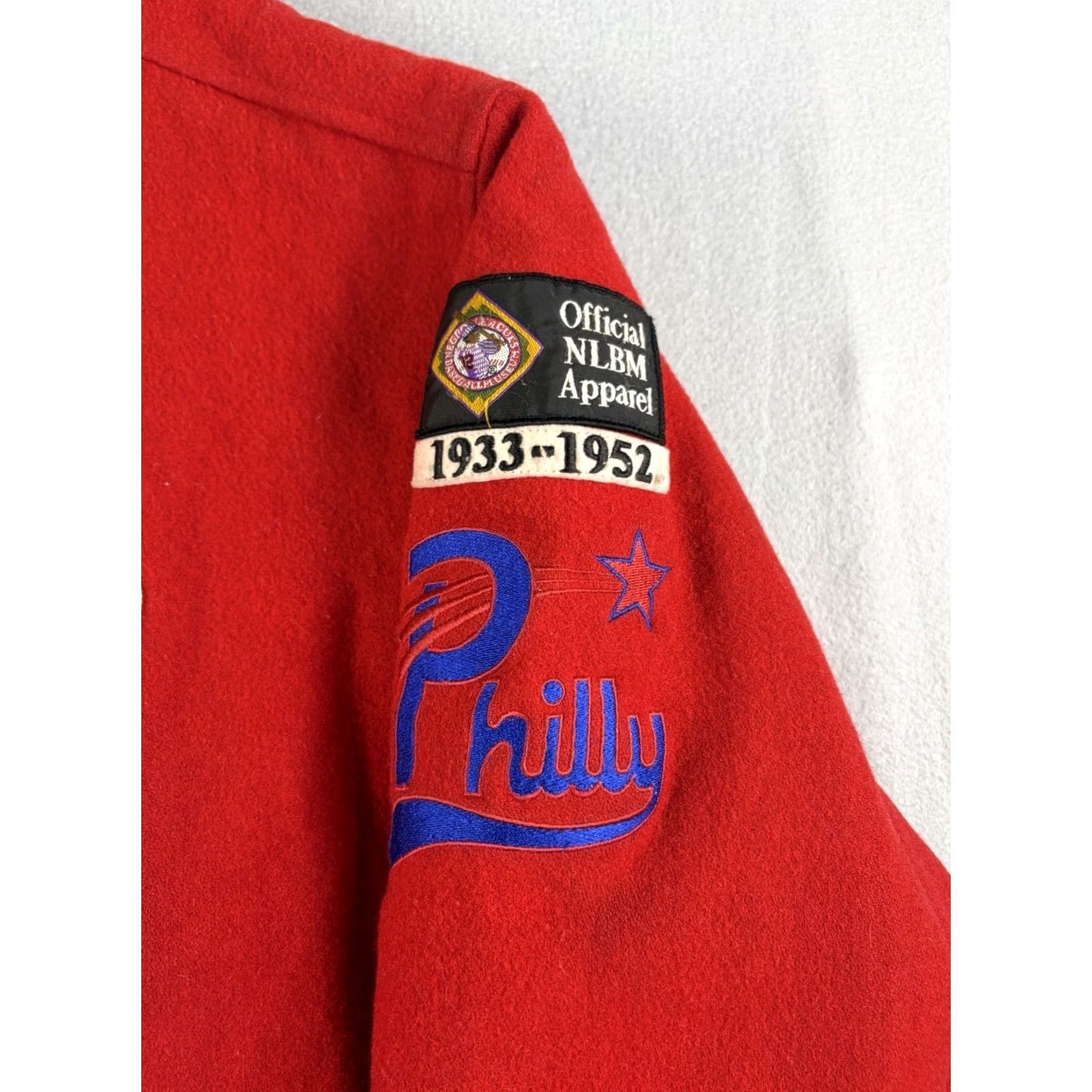Vintage VINTAGE Phillies Stars Jacket Mens 2XL Wool Bomber Jacket Baseball NLBM 90s Size US XXL / EU 58 / 5 - 3 Thumbnail