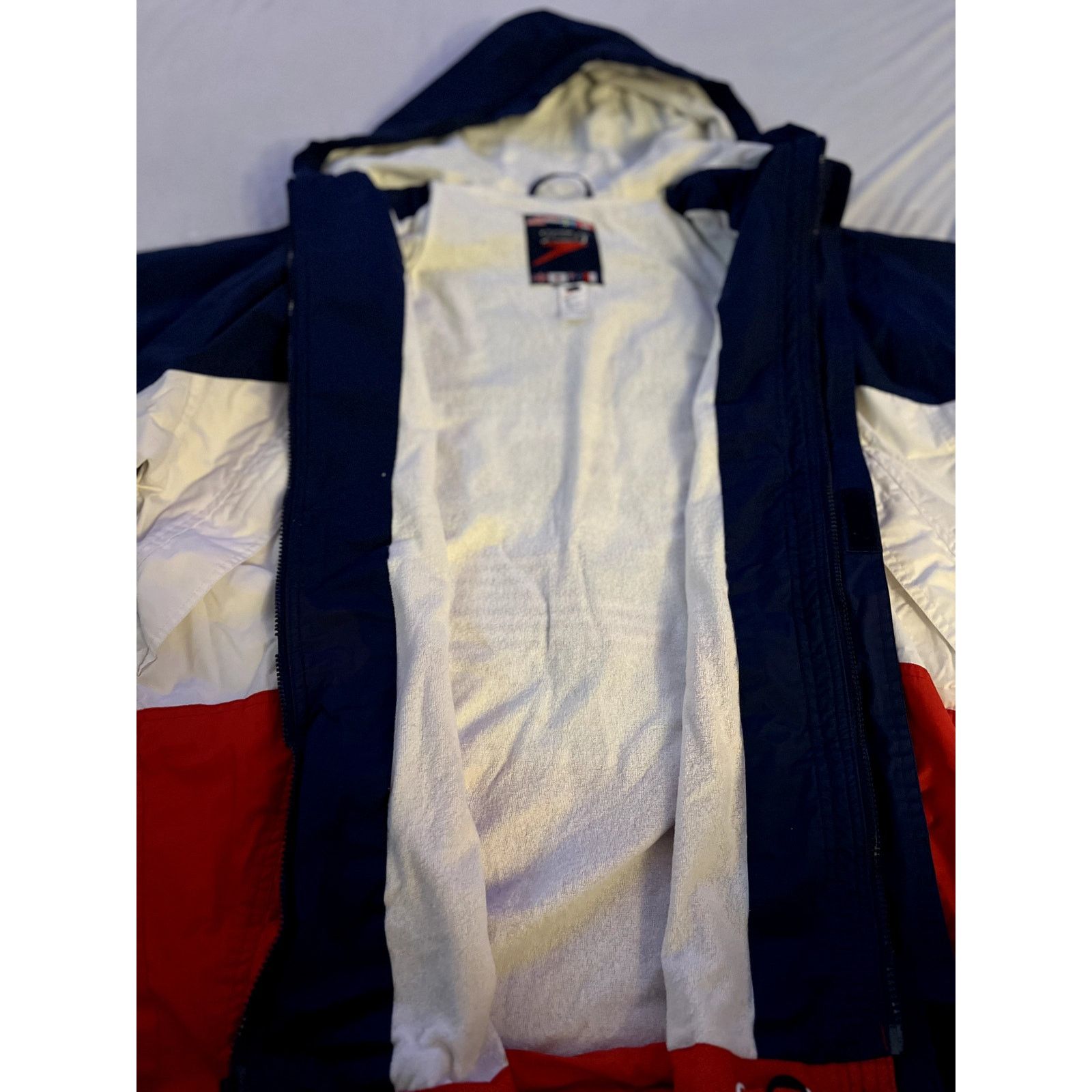 Speedo Speedo America Flag Windbreaker Jacket Red, White, and Blue Size US L / EU 52-54 / 3 - 5 Thumbnail