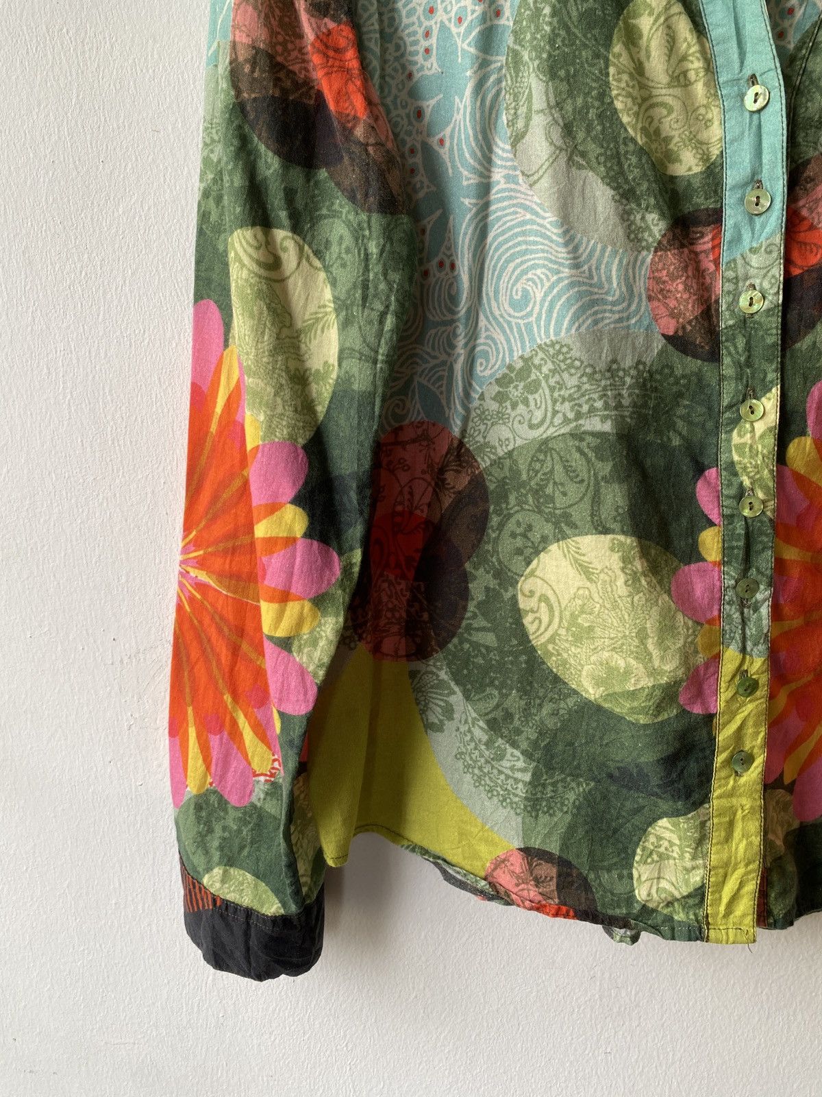Desigual Desigual Floral Rainbow Design Overprint Long Sleeve Size US M / EU 48-50 / 2 - 6 Thumbnail