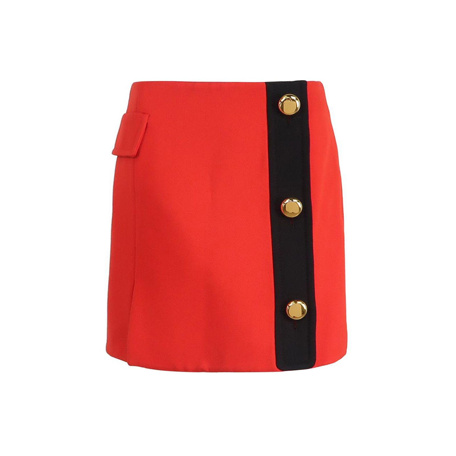 Prada Prada Color Block Wool Mini Skirt 0089 Size 40" / US 18 - 1 Thumbnail