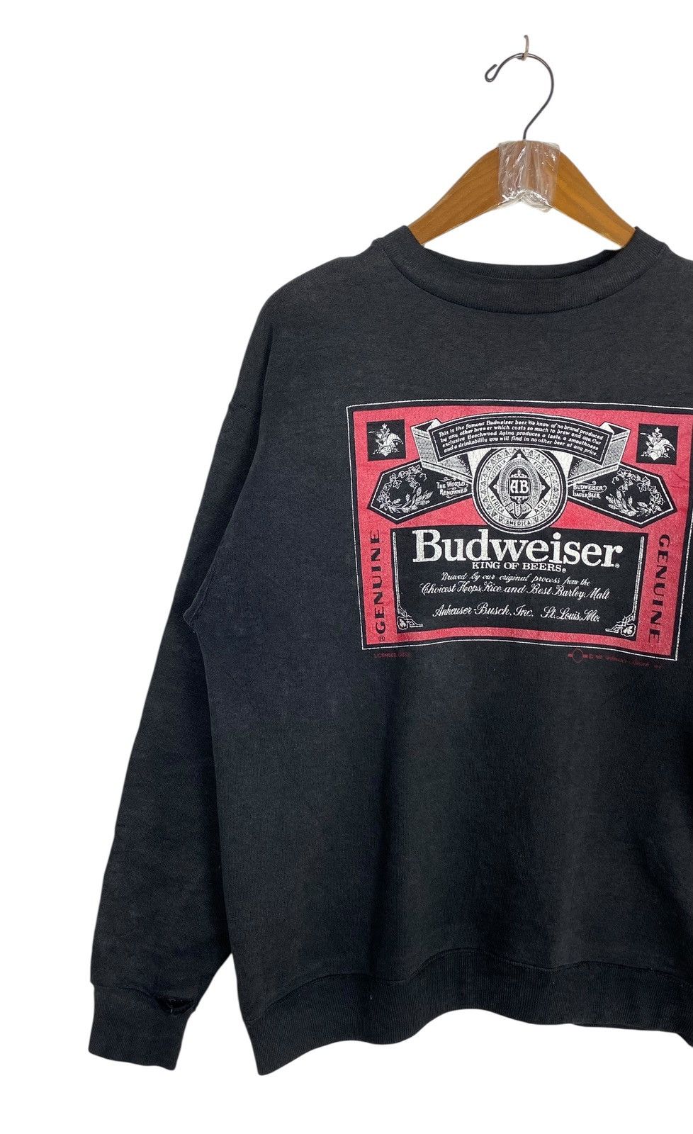 Budweiser Rare‼️ Vintage Budweiser Big Logo Made in Usa Size US M / EU 48-50 / 2 - 2 Thumbnail