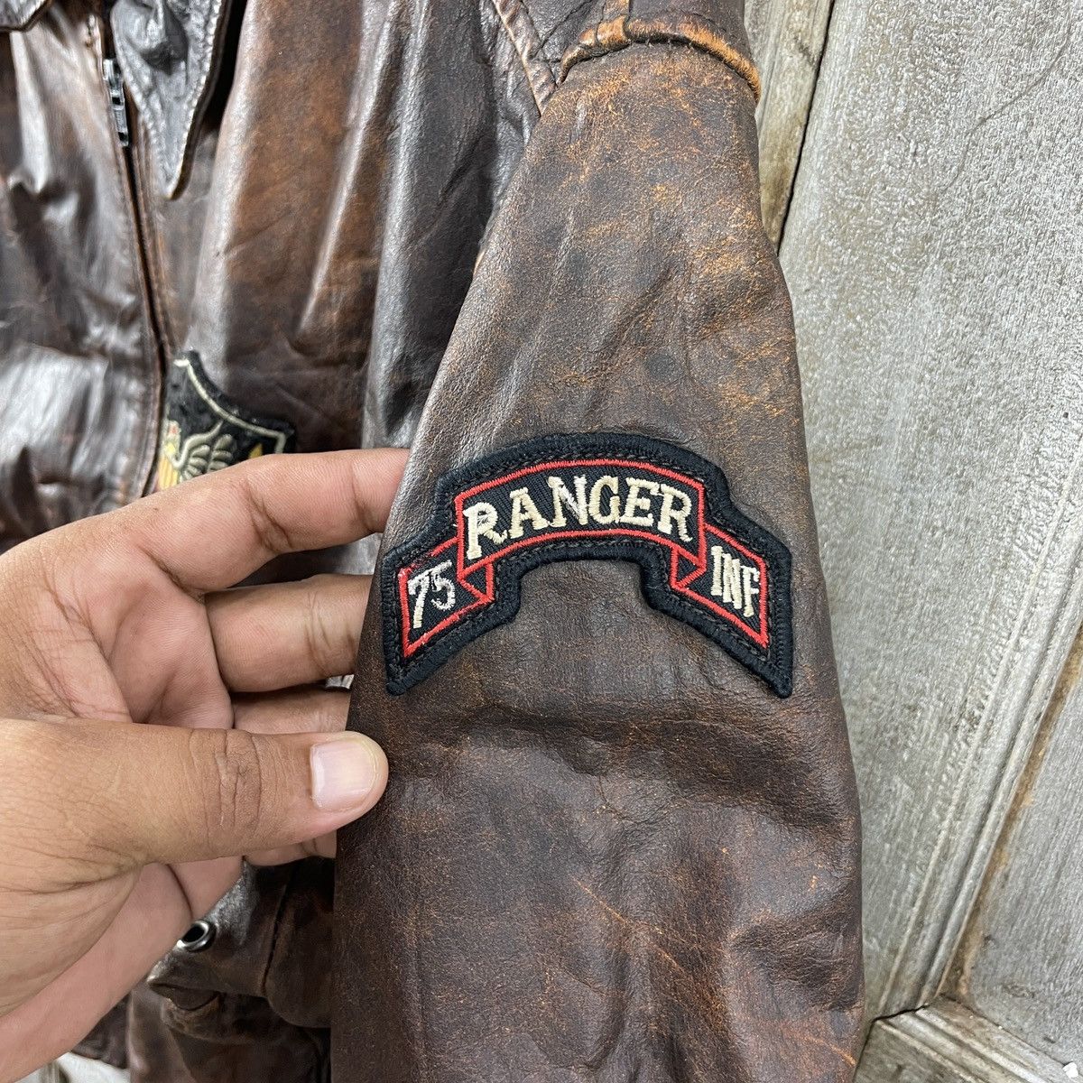 PERSON'S × Vintage Vintage 80s Persons Ranger USA Leather Jacket Size US L / EU 52-54 / 3 - 8 Thumbnail