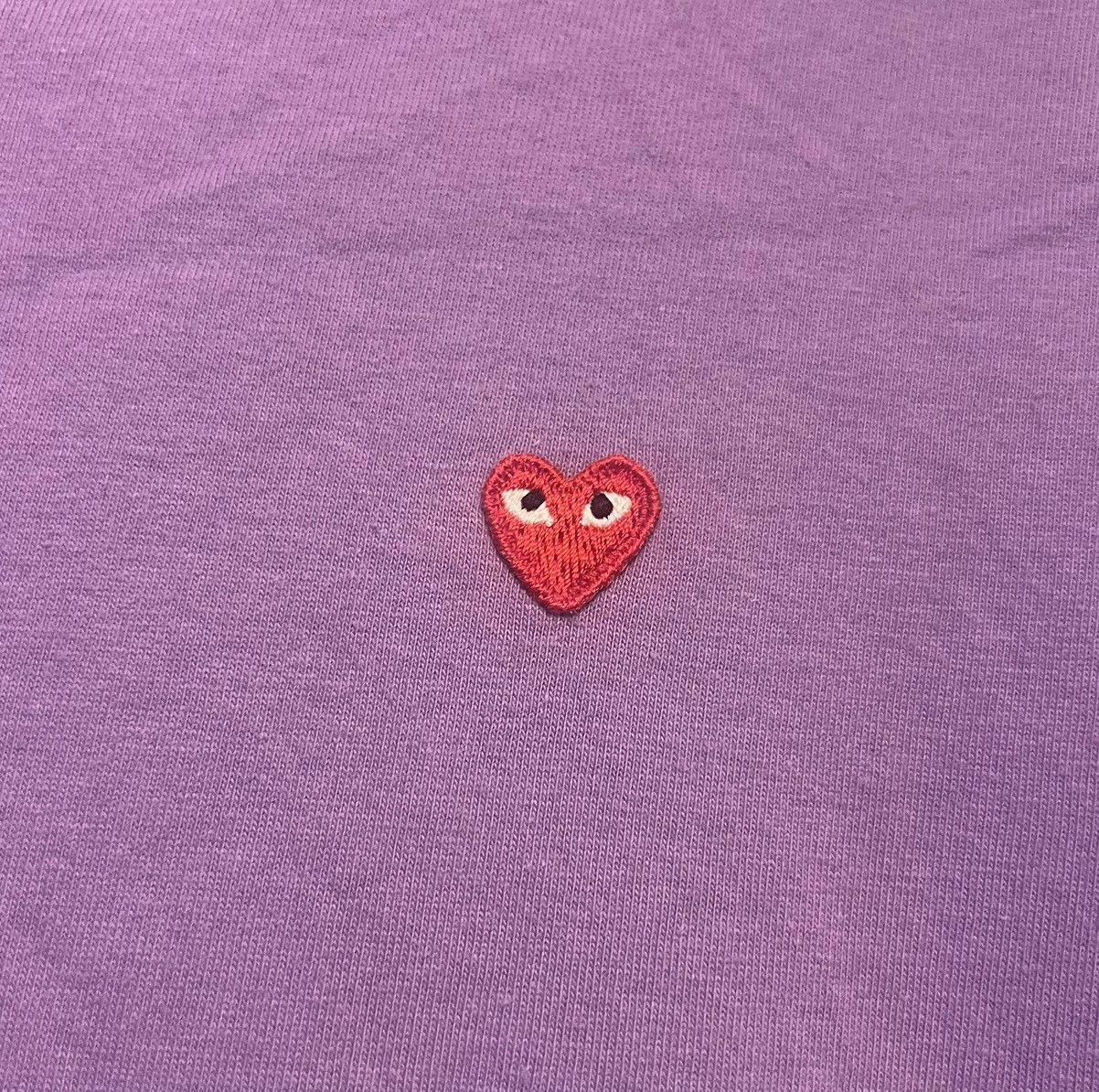Comme des Garcons Authentic Play Comme Des Garcons purple tee red heart XXL Size US XXL / EU 58 / 5 - 2 Thumbnail