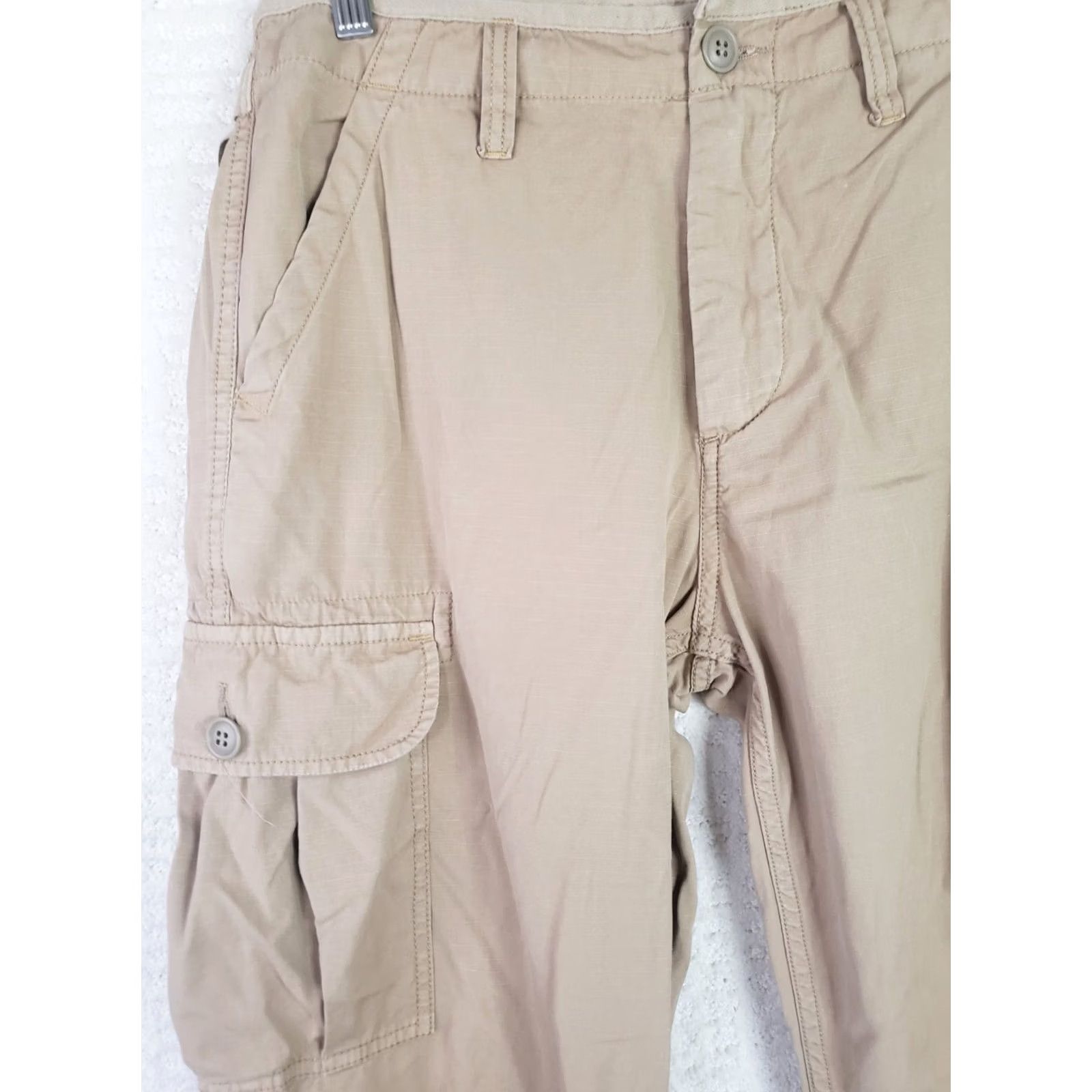 Lucky Brand Lucky Brand Pants Men 30x30 Tan Ripstop Cargo Pocket Straight Relaxed Mid Rise 30 In Beige Army Military 30x30 Casual Workwear Size US 30 / EU 46 - 3 Thumbnail