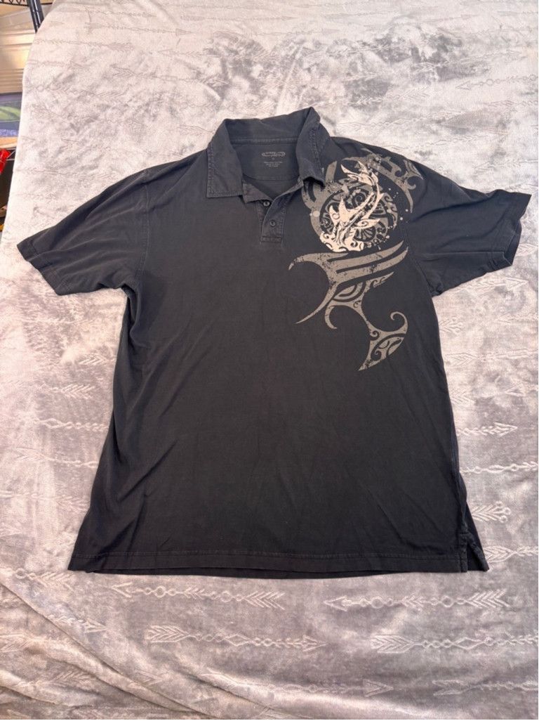 Other Men's Crazy Shirts Polo Shirt XL Black Graphic Print Size US XL / EU 56 / 4 - 1 Thumbnail