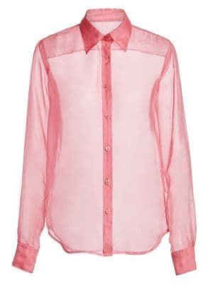 Helmut Lang Silk Organza LS Shirt Size S / US 4 / IT 40 - 1 Thumbnail