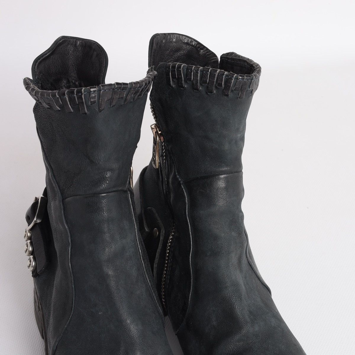 A.S.98 A.S.98 Airstep As98 Avantgarde Leather Zip Boots Shoes Grey Size US 7 / IT 37 - 11 Thumbnail